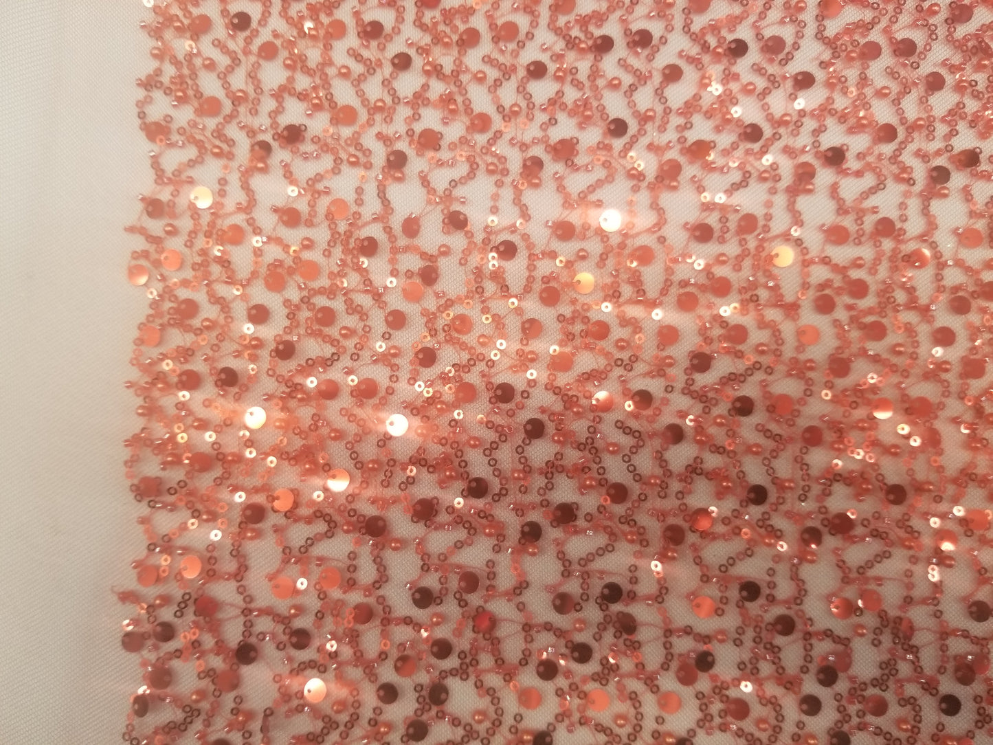 Red Lace Fabric Bling Night Gown Fabric Sequined Lace Mesh Red Beaded Lace Fabric by the yard