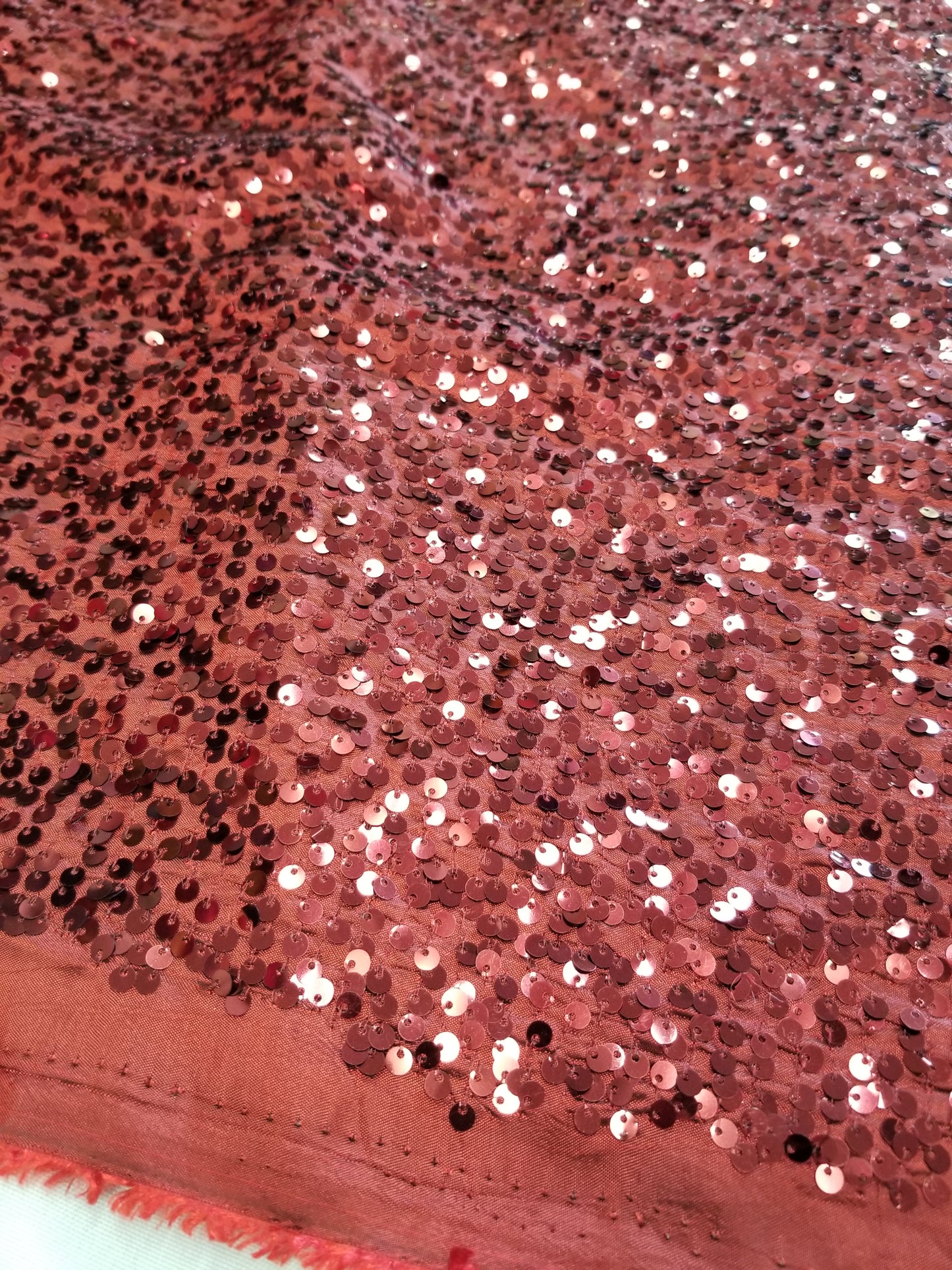 Burgundy Sequins Taffeta Fabric by the Yard - Embroidery Sequin On a Taffeta 58/60”For Tablecloths/Runners/Curtains
