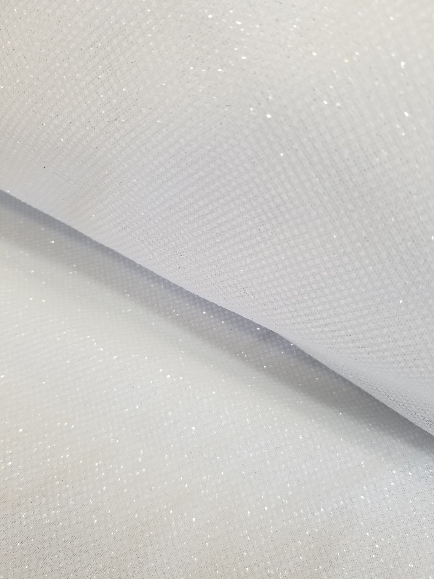 White Glitter Tulle Fabric by the Yard, Wholesale Sparkle Mesh, Shimmer Fabric for Wedding Gown, Decor, Backdrop etc.