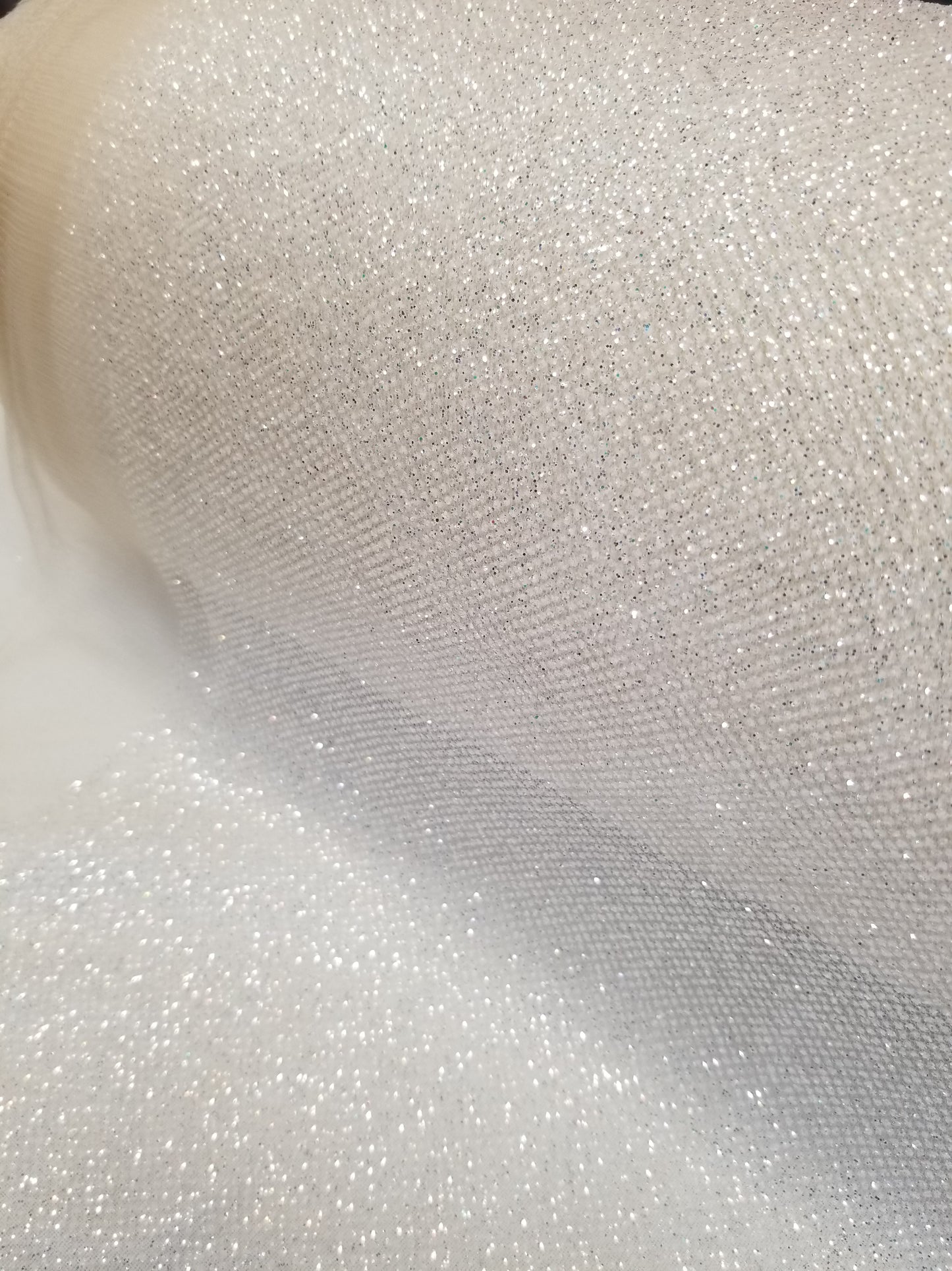 Blush Glitter Tulle Fabric by the Yard, Wholesale Sparkle Mesh, Shimmer Fabric for Wedding Gown, Decor, Backdrop etc.
