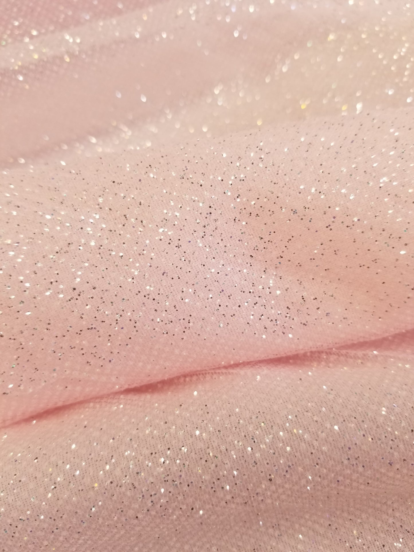 Pink Glitter Tulle Fabric by the Yard, Wholesale Sparkle Mesh, Shimmer Fabric for Wedding Gown, Decor, Backdrop etc.