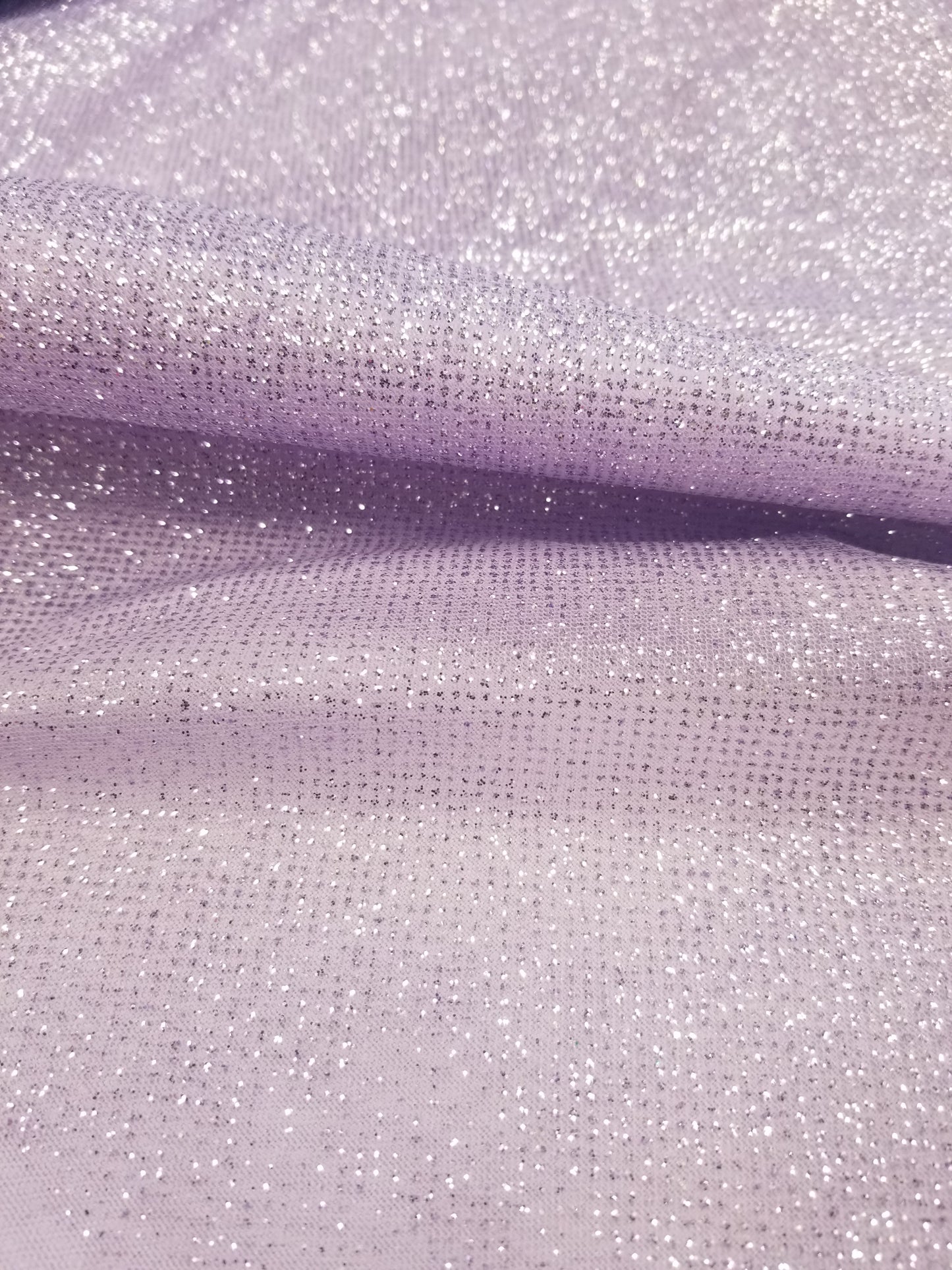 Glitter Lavender Deluxe Nylon Spandex Lurex Fabric