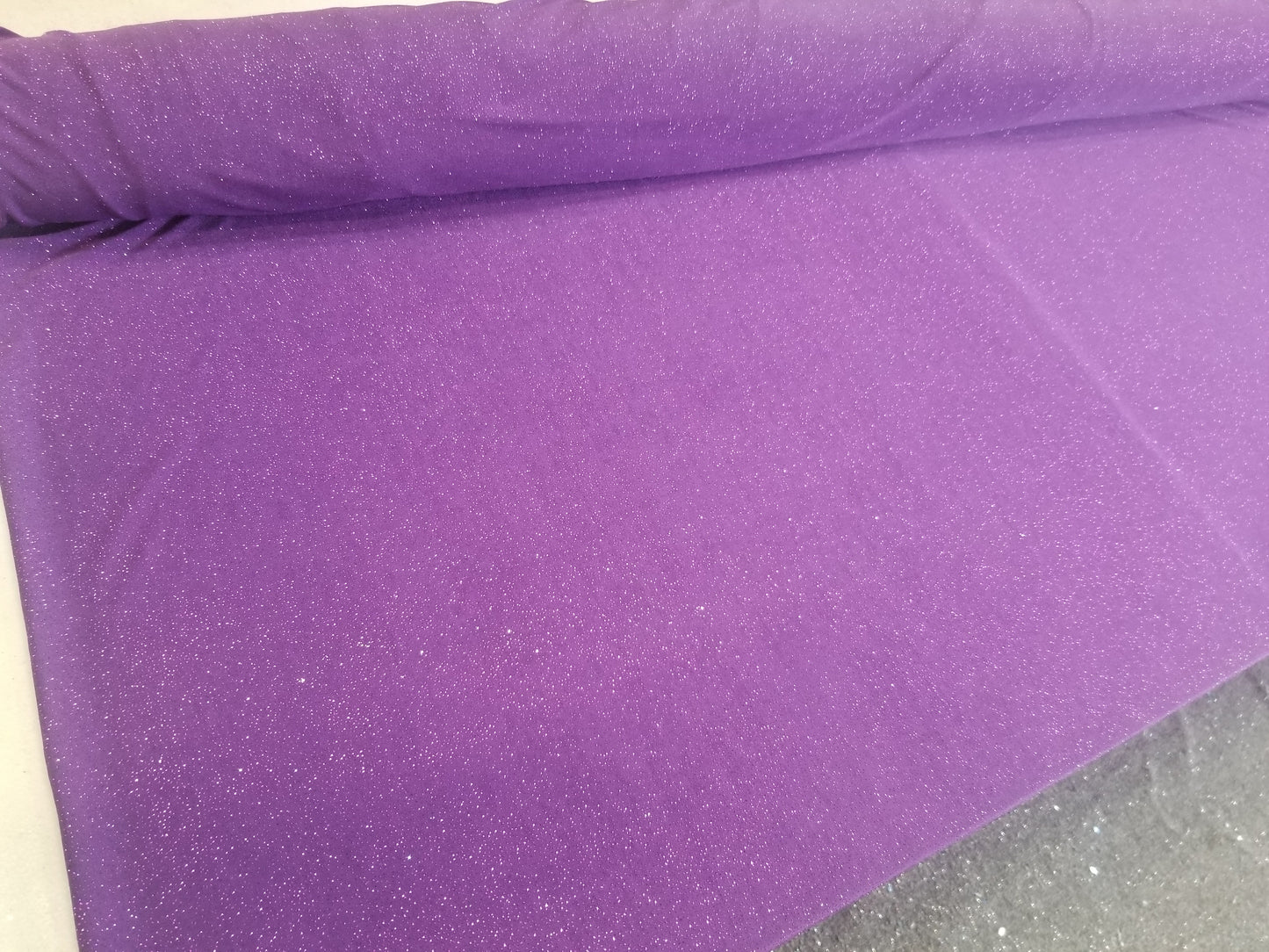 Glitter Purple Deluxe Nylon Spandex Lurex Fabric