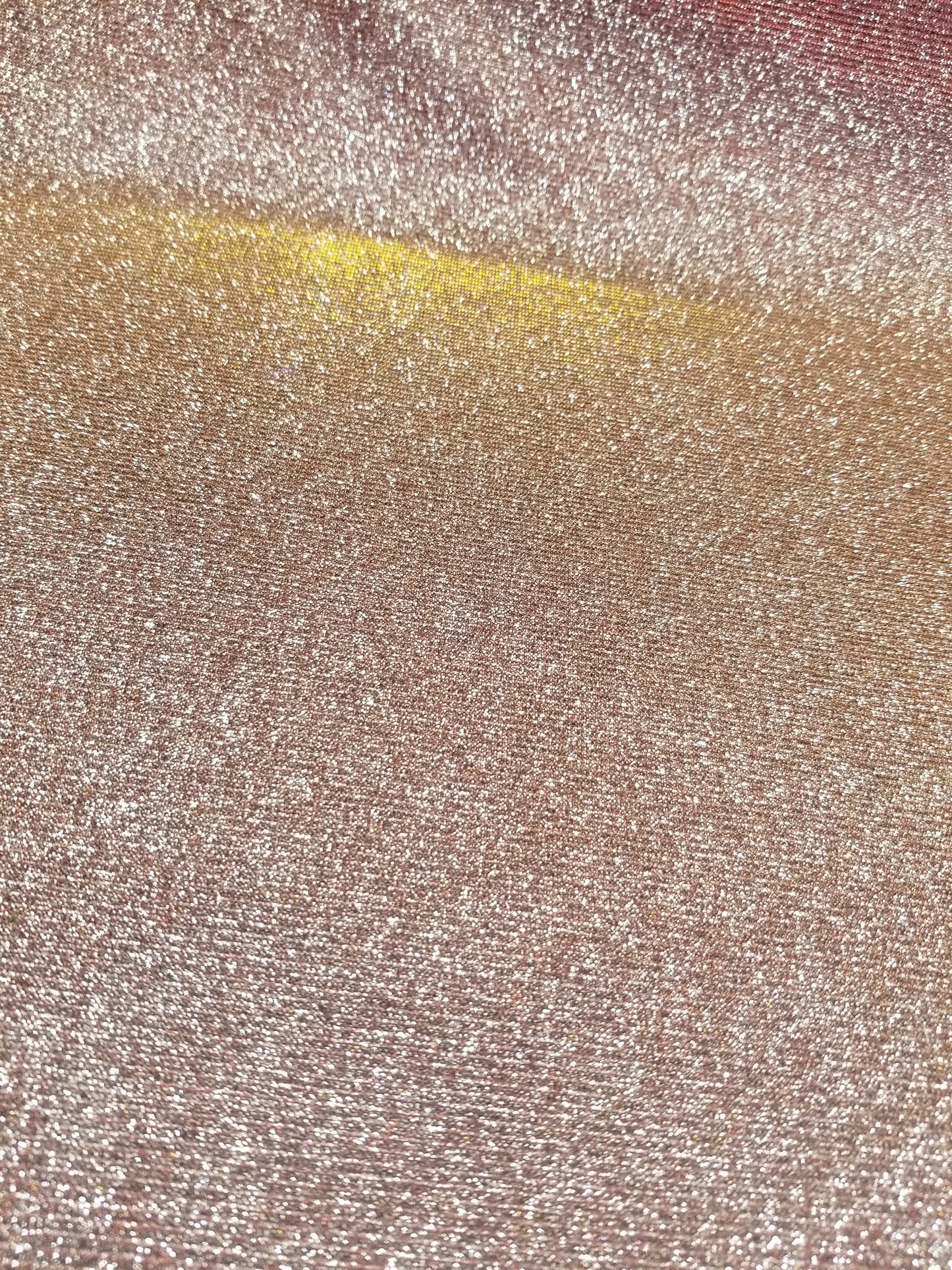 2 Tone Glitter Red Gold Silver Deluxe Nylon Spandex Lurex Fabric