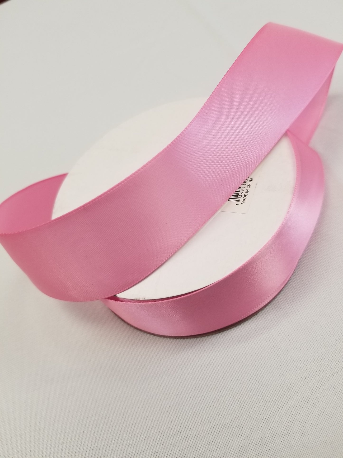Pink Double Faced Satin Ribbon, 1-1/2-inch, 50 yard per roll