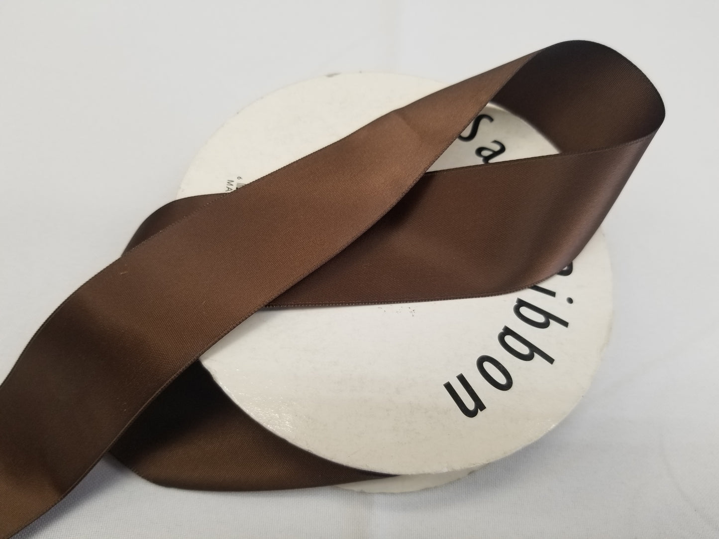 Dark Brown Double Faced Satin Ribbon, 1-1/2-inch, 50 yard per roll