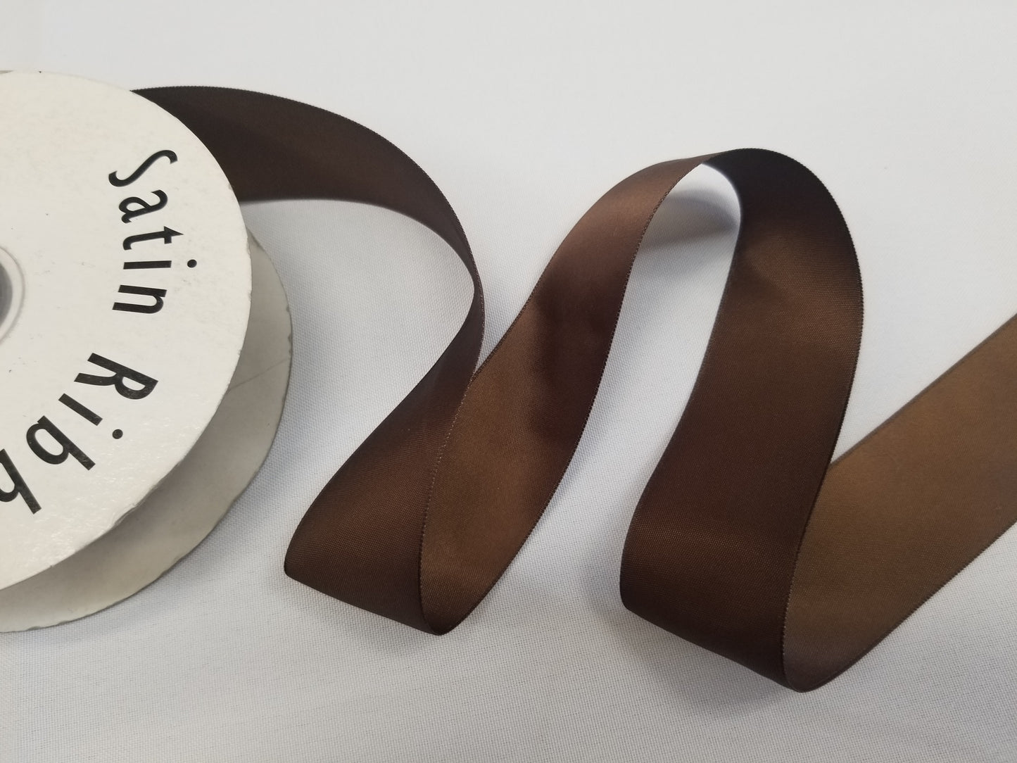 Dark Brown Double Faced Satin Ribbon, 1-1/2-inch, 50 yard per roll