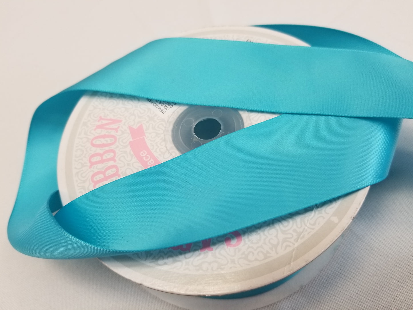 Turquoise Double Faced Satin Ribbon, 1-1/2-inch, 50 yard per roll