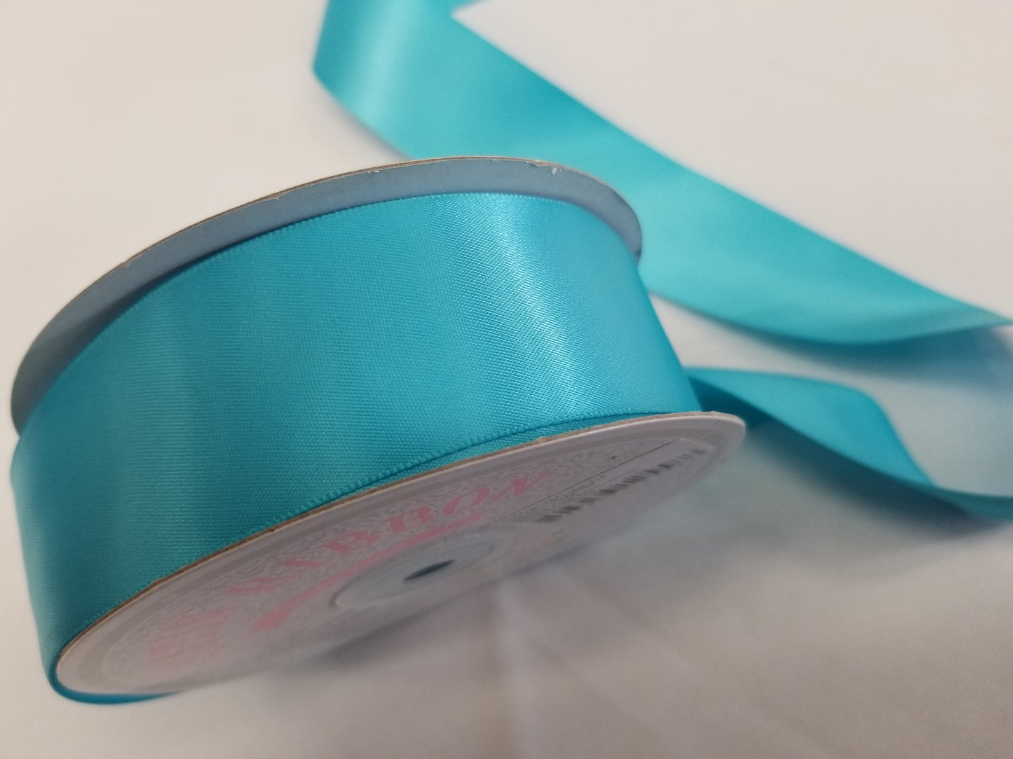 Turquoise Double Faced Satin Ribbon, 1-1/2-inch, 50 yard per roll