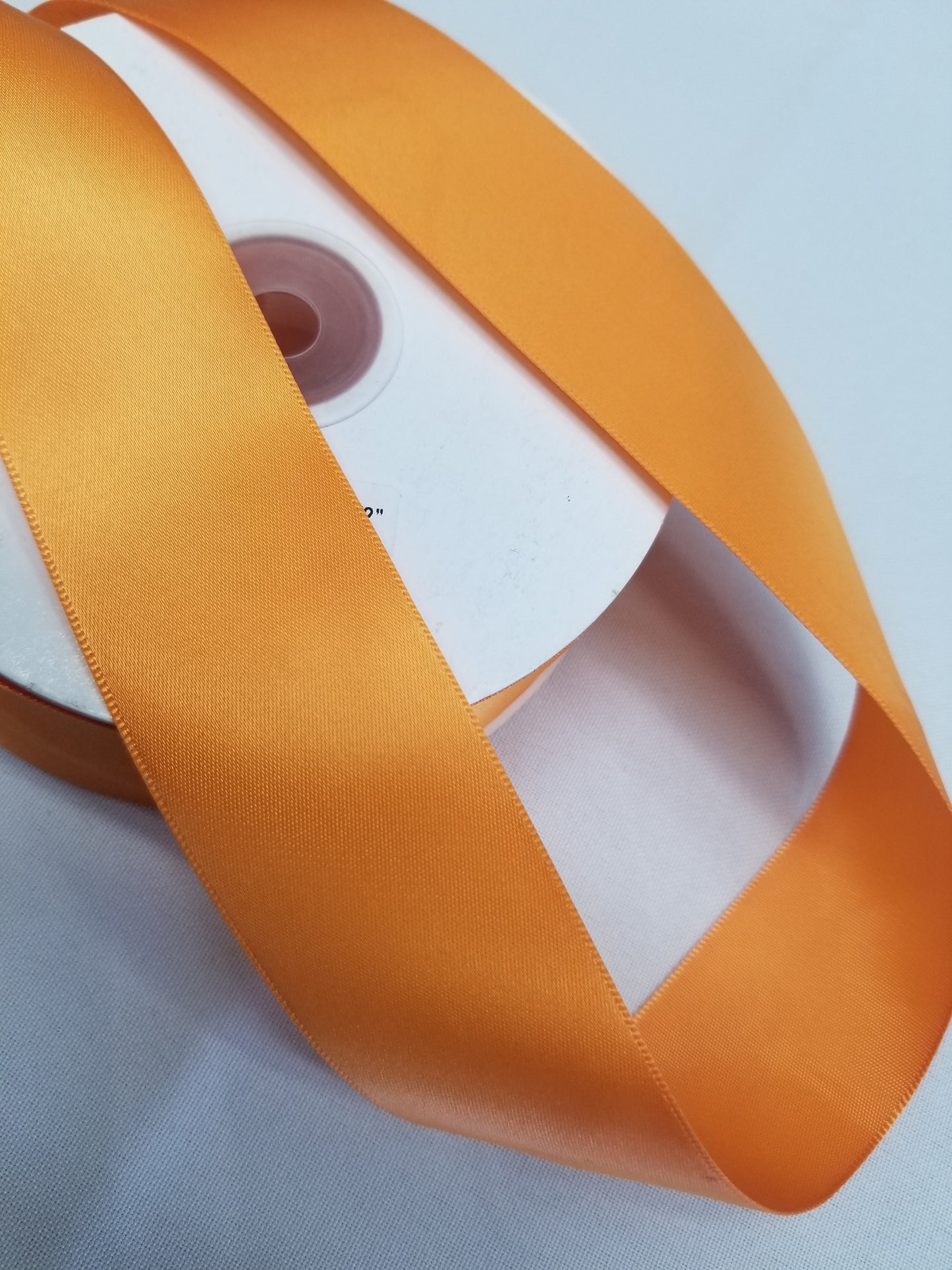 Orange Double Faced Satin Ribbon, 1-1/2-inch, 50 yard per roll
