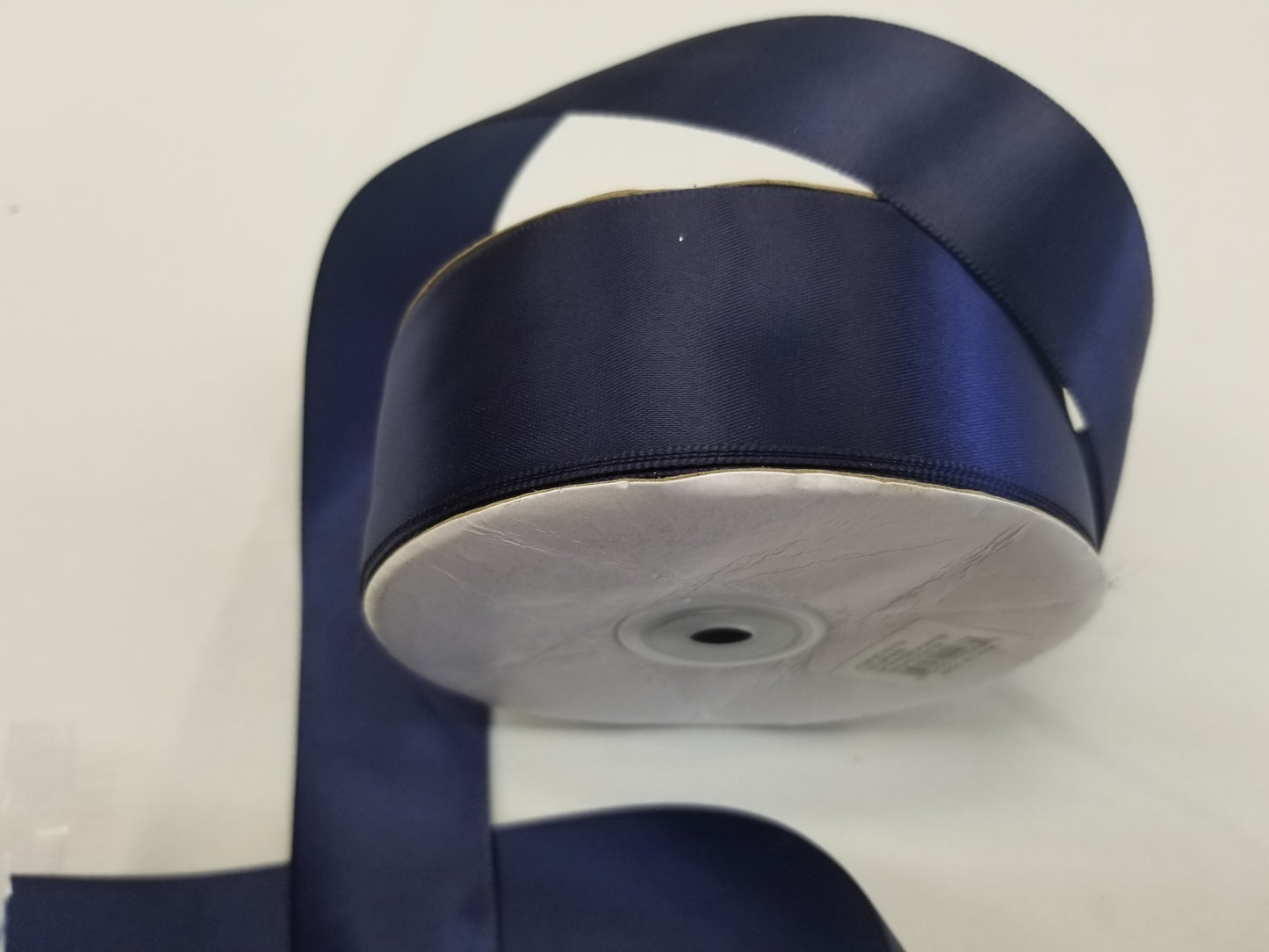 Navy Blue Double Faced Satin Ribbon, 1-1/2-inch, 50 yard per roll