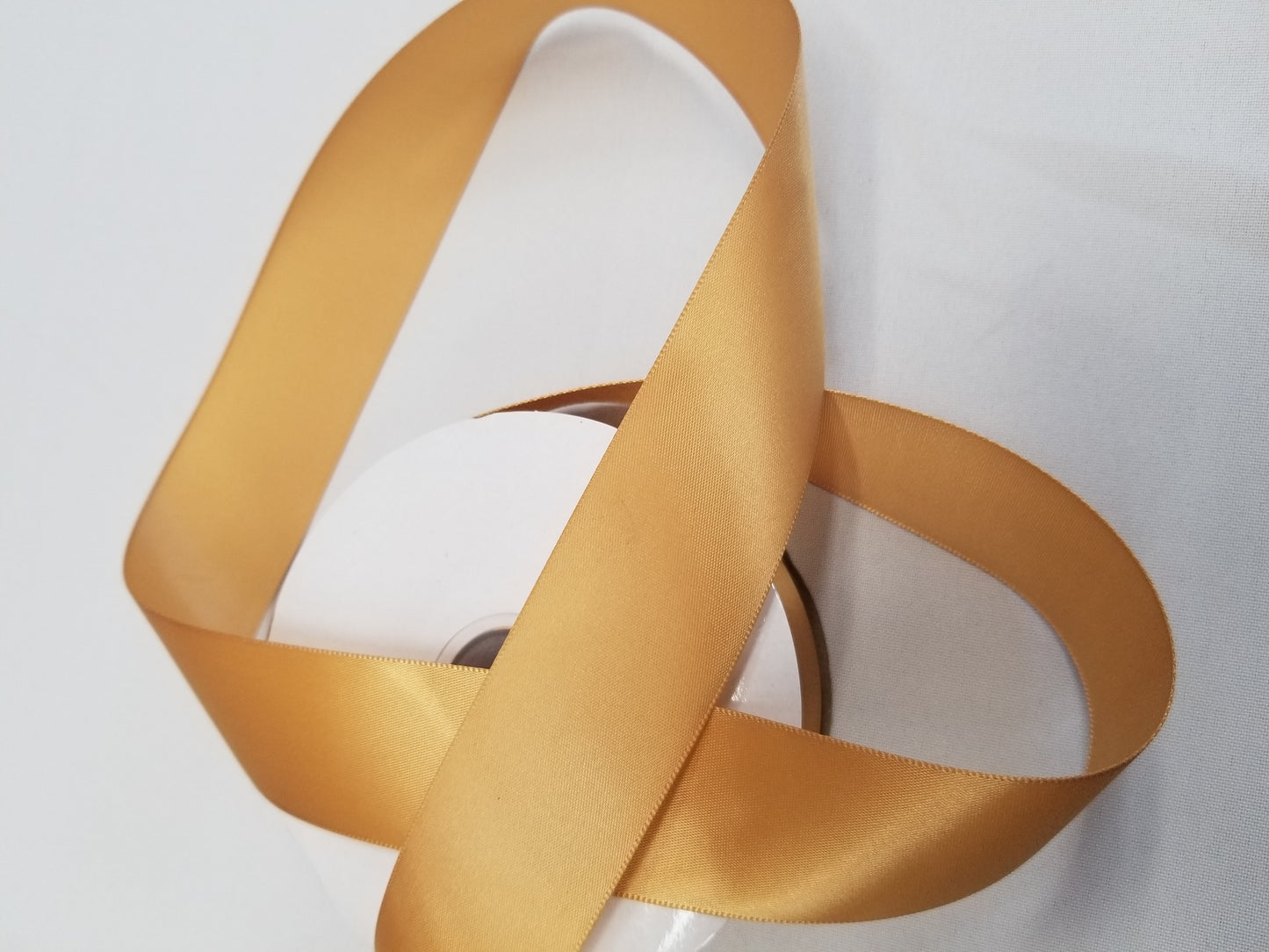 Gold Double Faced Satin Ribbon, 1-1/2-inch, 50 yard per roll