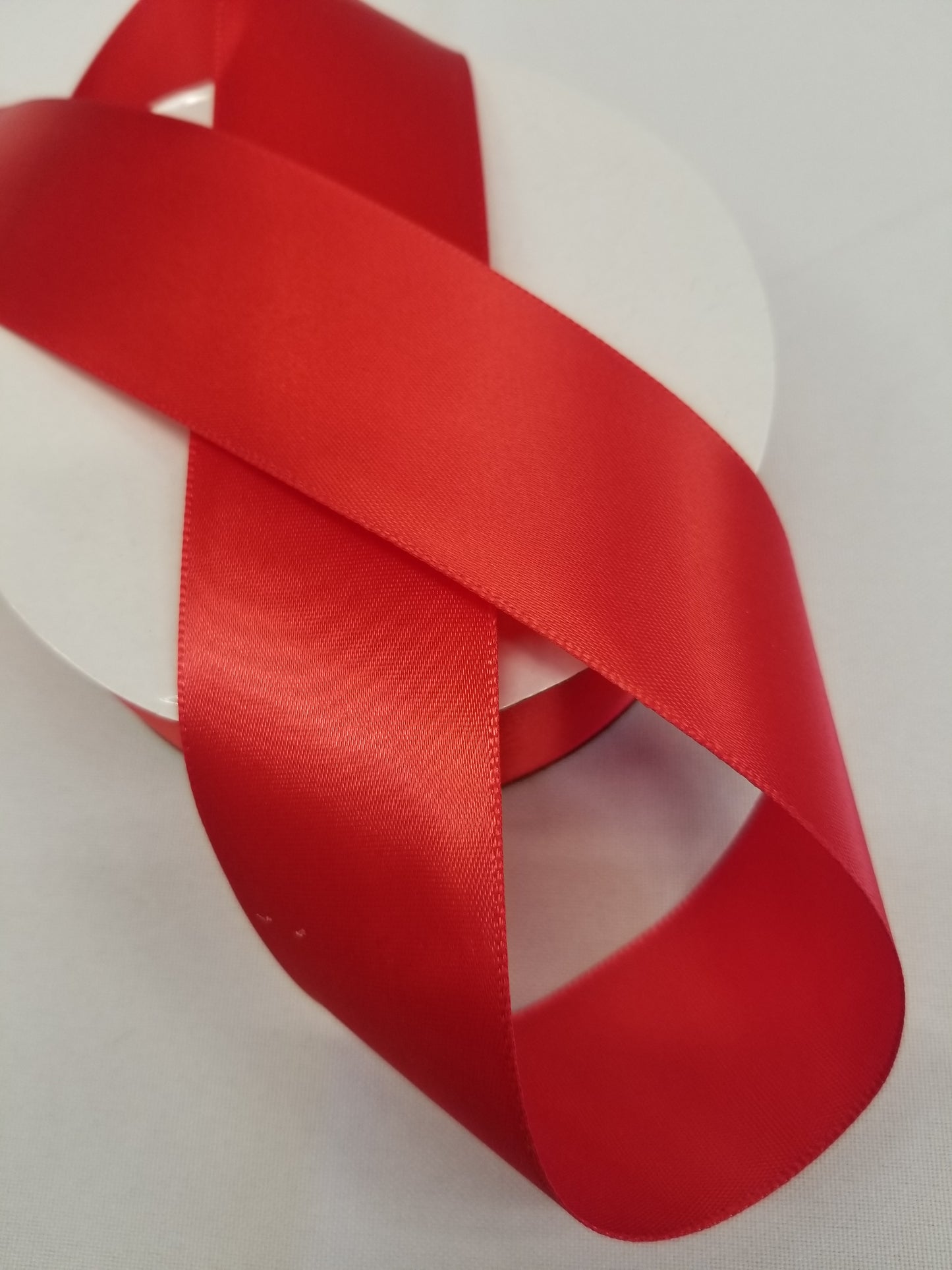 Red Double Faced Satin Ribbon, 1-1/2-inch, 50 yard per roll