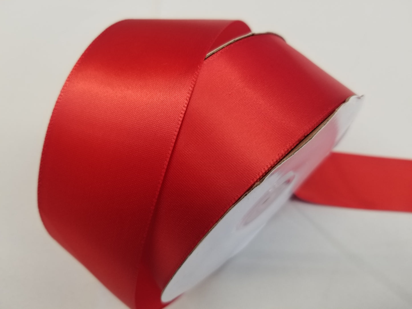 Red Double Faced Satin Ribbon, 1-1/2-inch, 50 yard per roll
