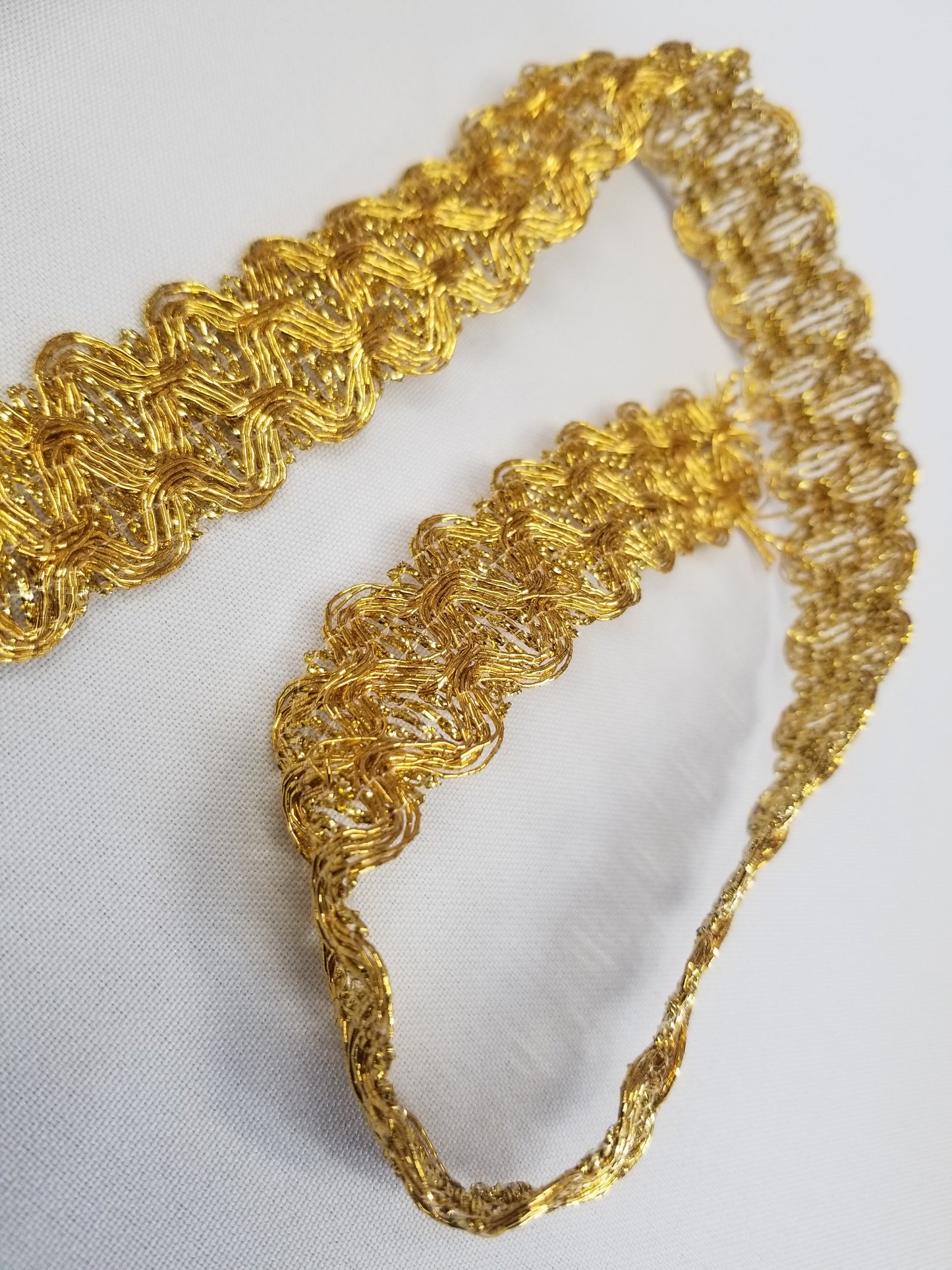 Gold ribbon braid 10mm | 20mm, gold metallic thread braid, gold embroidery trim, Moroccan Sfifa, lace, ethnic vintage haberdashery 15 yards