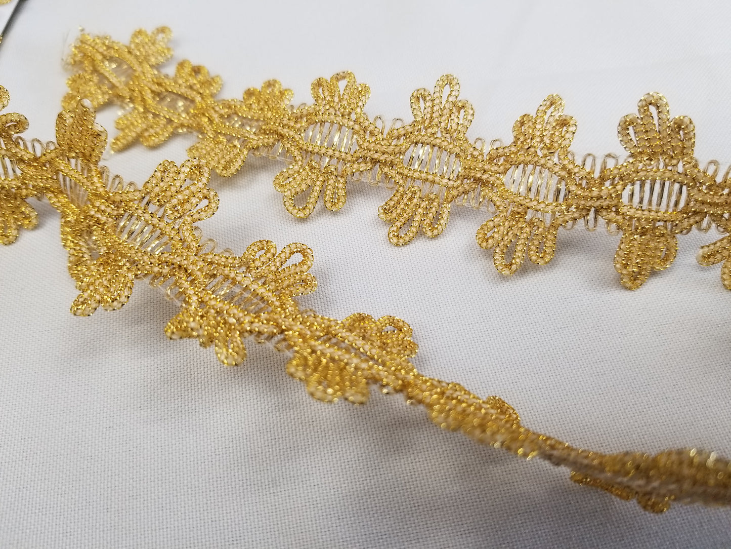 Gold ribbon braid 10mm | 20mm, gold metallic thread braid, gold embroidery trim, Moroccan Sfifa, lace, ethnic vintage haberdashery 15 yards