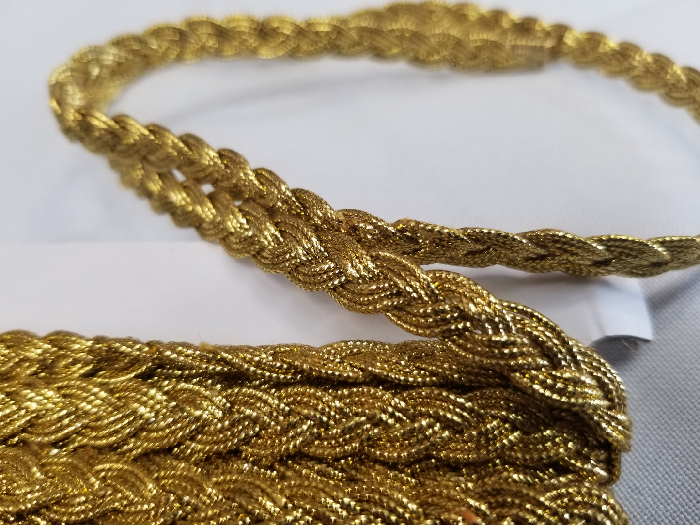Gold ribbon braid 10mm | 20mm, gold metallic thread braid, gold embroidery trim, Moroccan Sfifa, lace, ethnic vintage haberdashery 15 yards