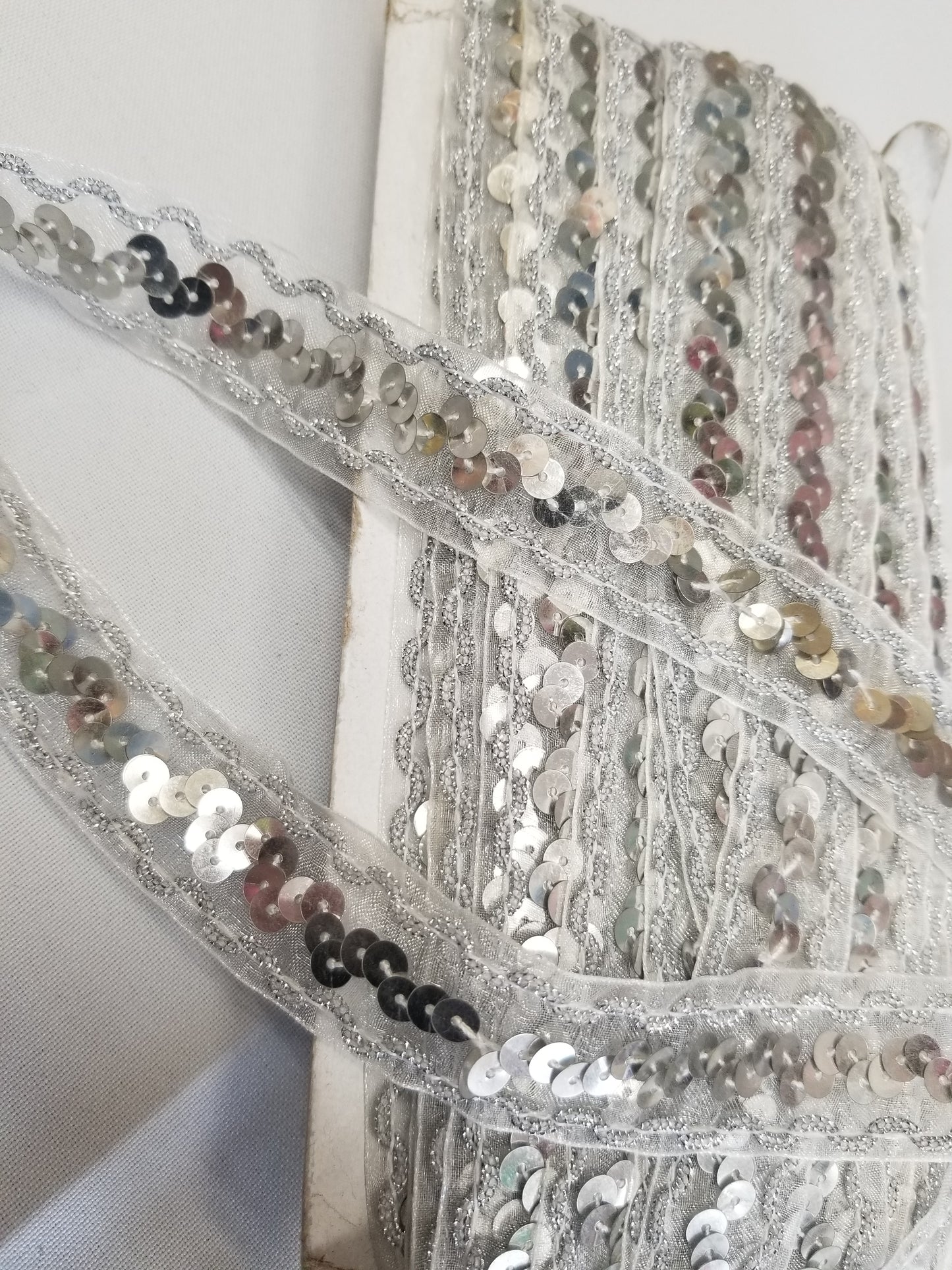 Silver ribbon braid 10mm | 20mm, gold metallic thread braid, gold embroidery trim, Moroccan Sfifa, lace, ethnic vintage haberdashery 15 yards