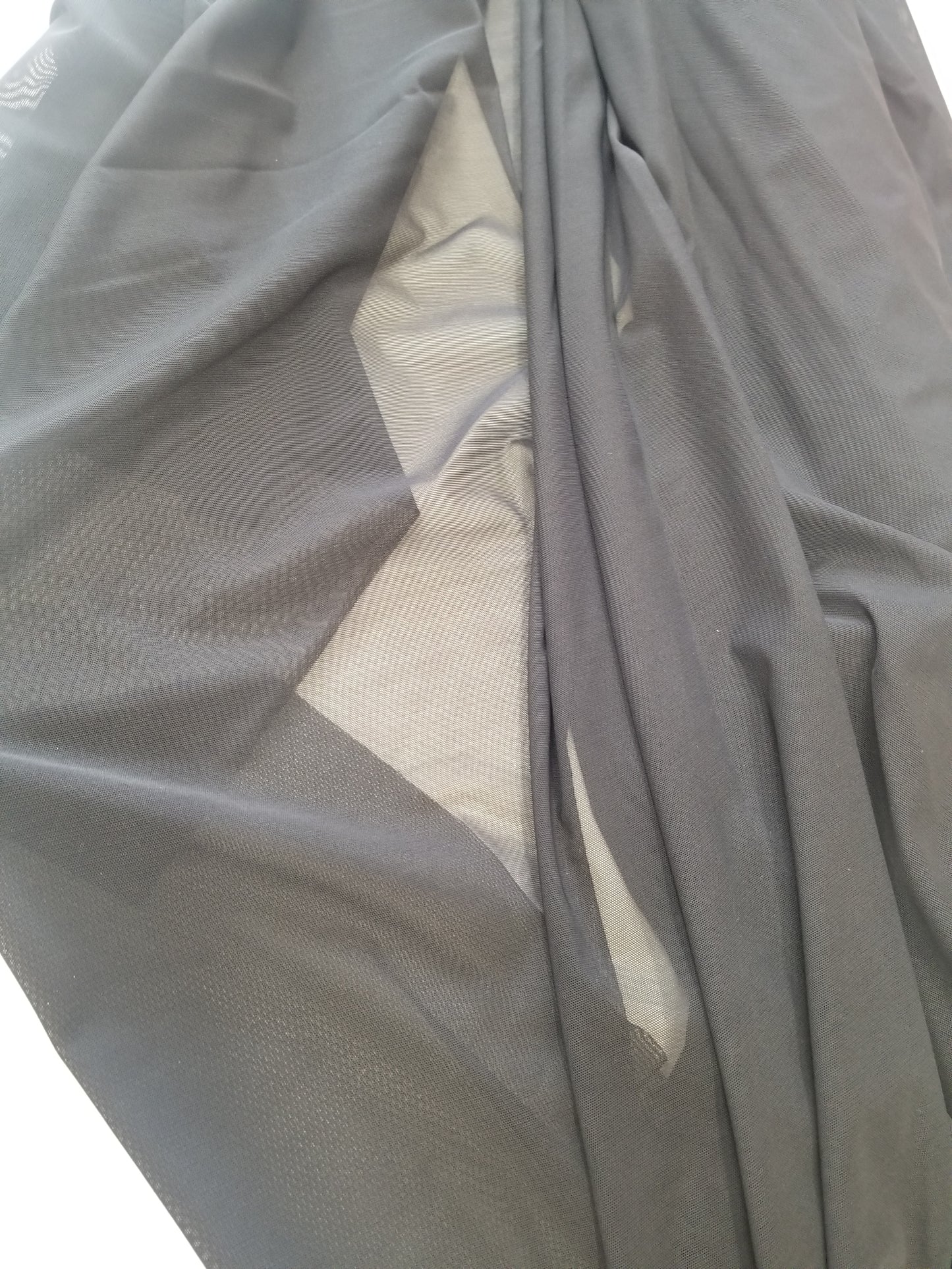 Black Power Mesh, 4-way Stretch, Nylon/Spandex 60" Wide, Sells by the Yard, Colors available.