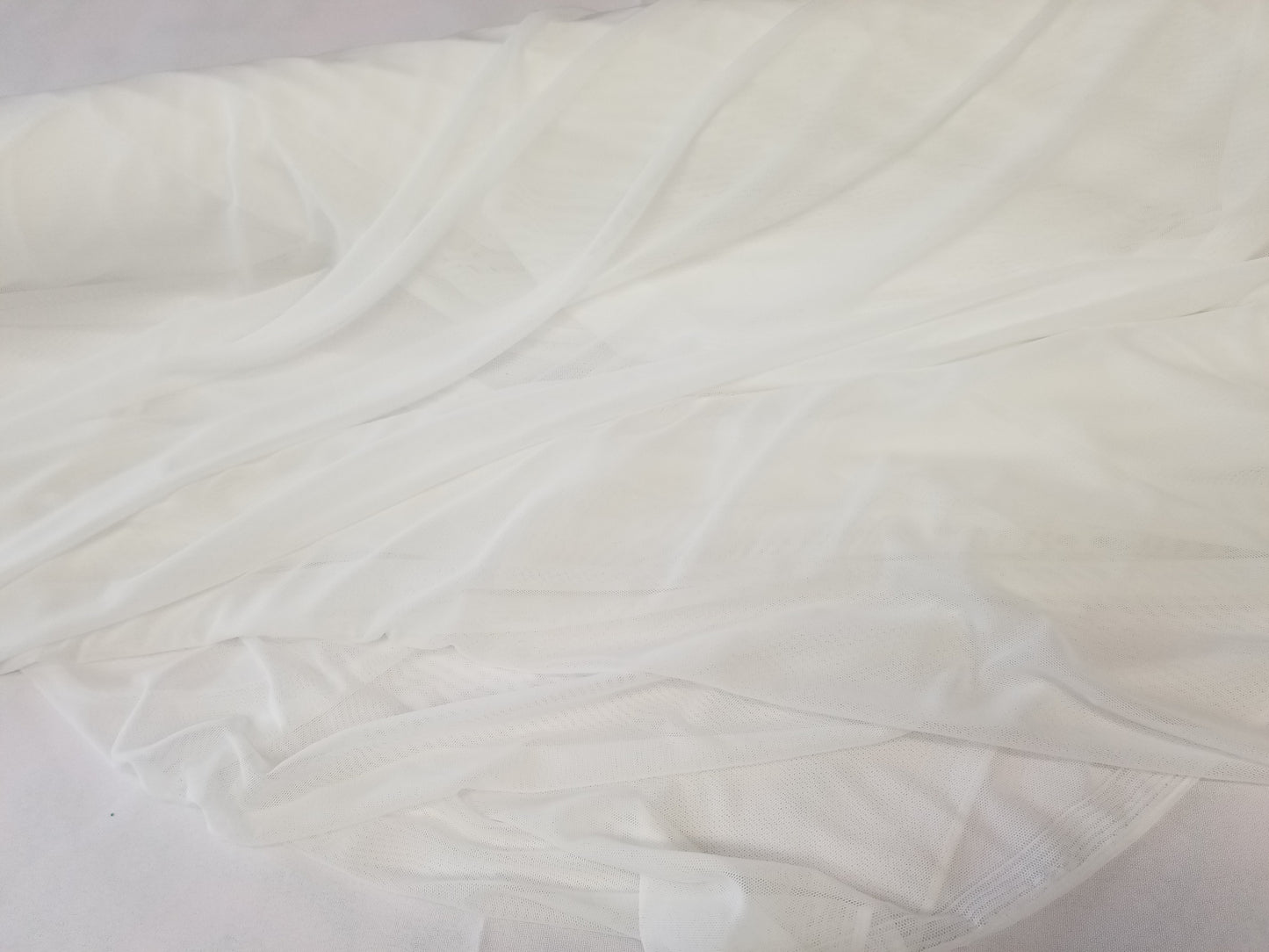 White Power Mesh, 4-way Stretch, Nylon/Spandex 60" Wide, Sells by the Yard, Colors available.