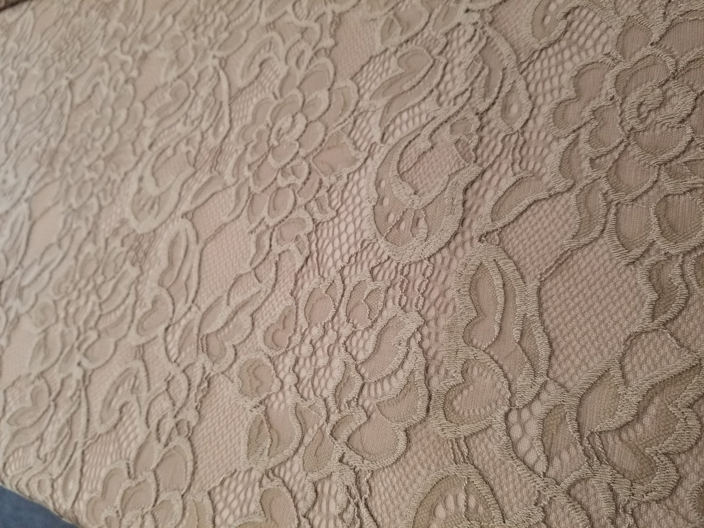 Natural 4 way Stretch Fabric Soft Elastic Floral Lace Fabric, Evening Dress Lace Fabric Sold by Yard
