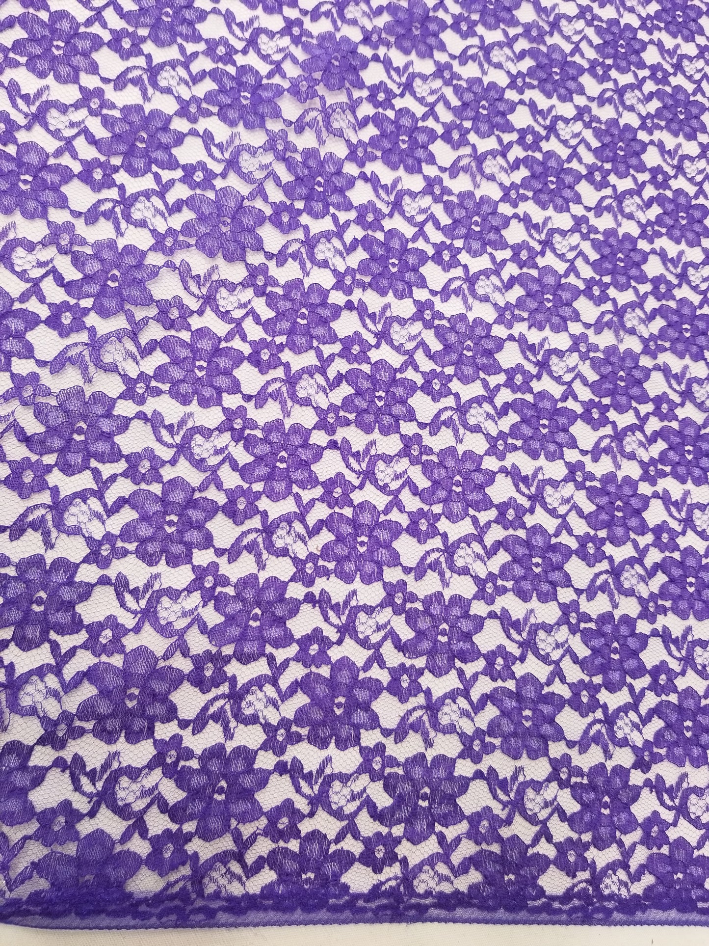 Purple 58/60" Raschel lace fabric Sold by the Yard