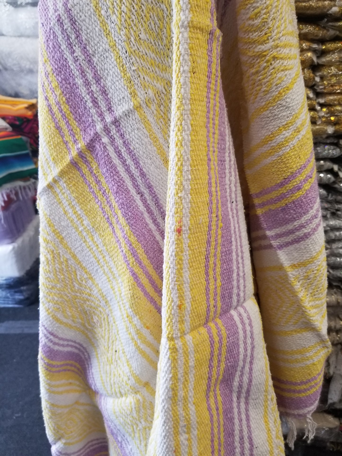 New Authentic Serape 102" x 63" Throw , Mexican Blanket, 1970s Mexican Textile, Serape Blanket, 1970s Blanket, Southwestern Decor
