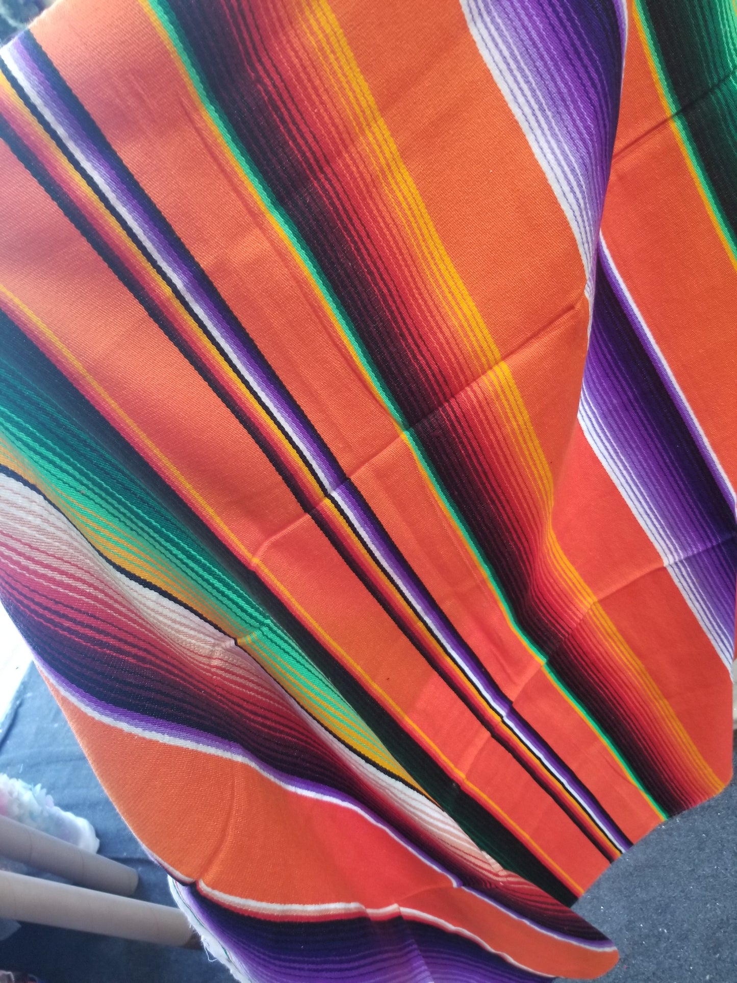 New Authentic Serape 102" x 63" Throw , Mexican Blanket, 1970s Mexican Textile, Serape Blanket, 1970s Blanket, Southwestern Decor