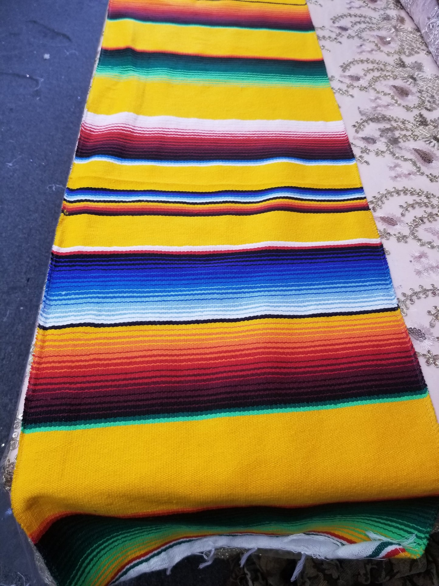 New Authentic Serape 14" Wide by 84" Long - Cinco de Mayo Mexican Serape Cotton Table Runner