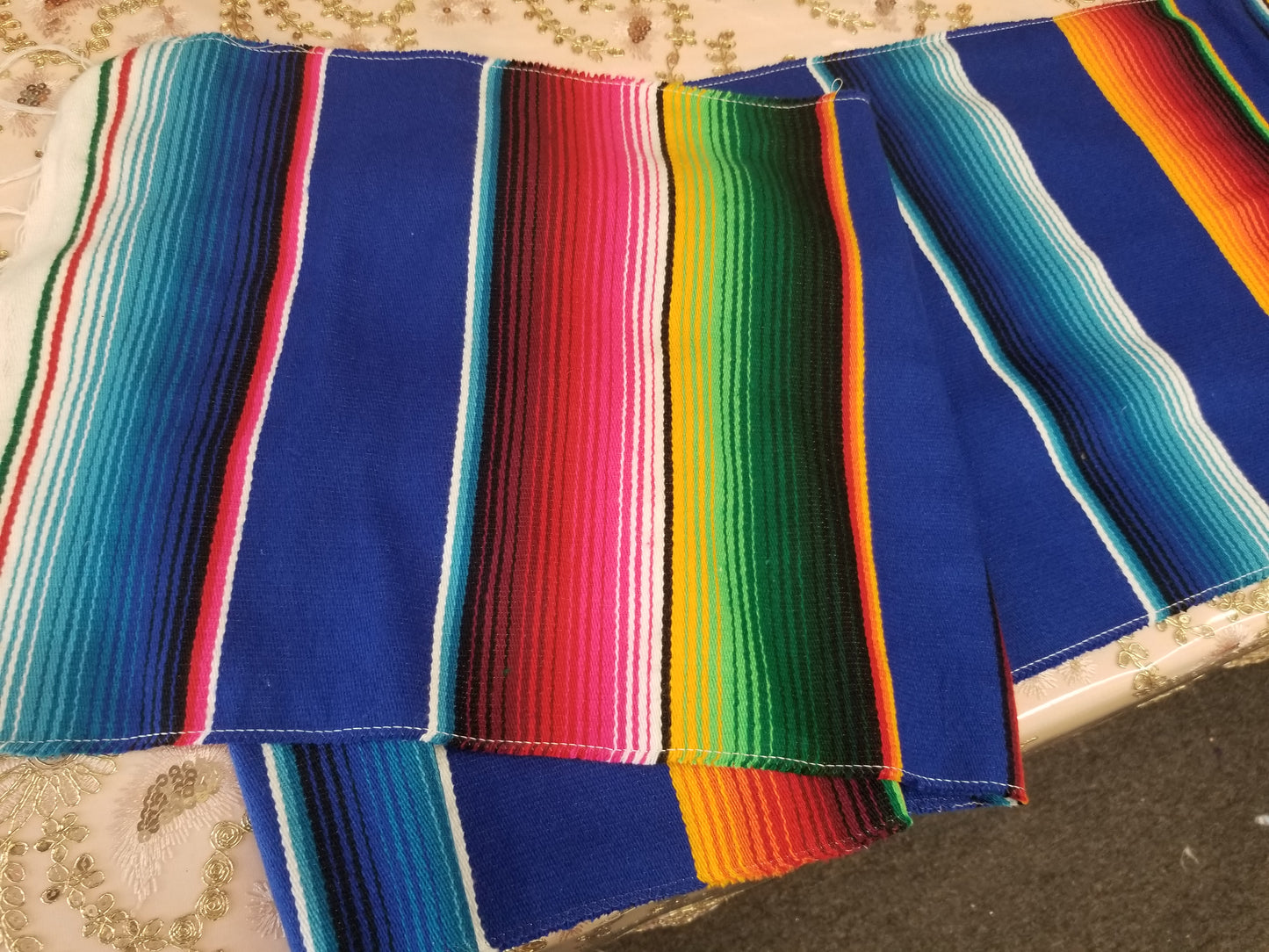 New Authentic Serape 14" Wide by 84" Long - Cinco de Mayo Mexican Serape Cotton Table Runner