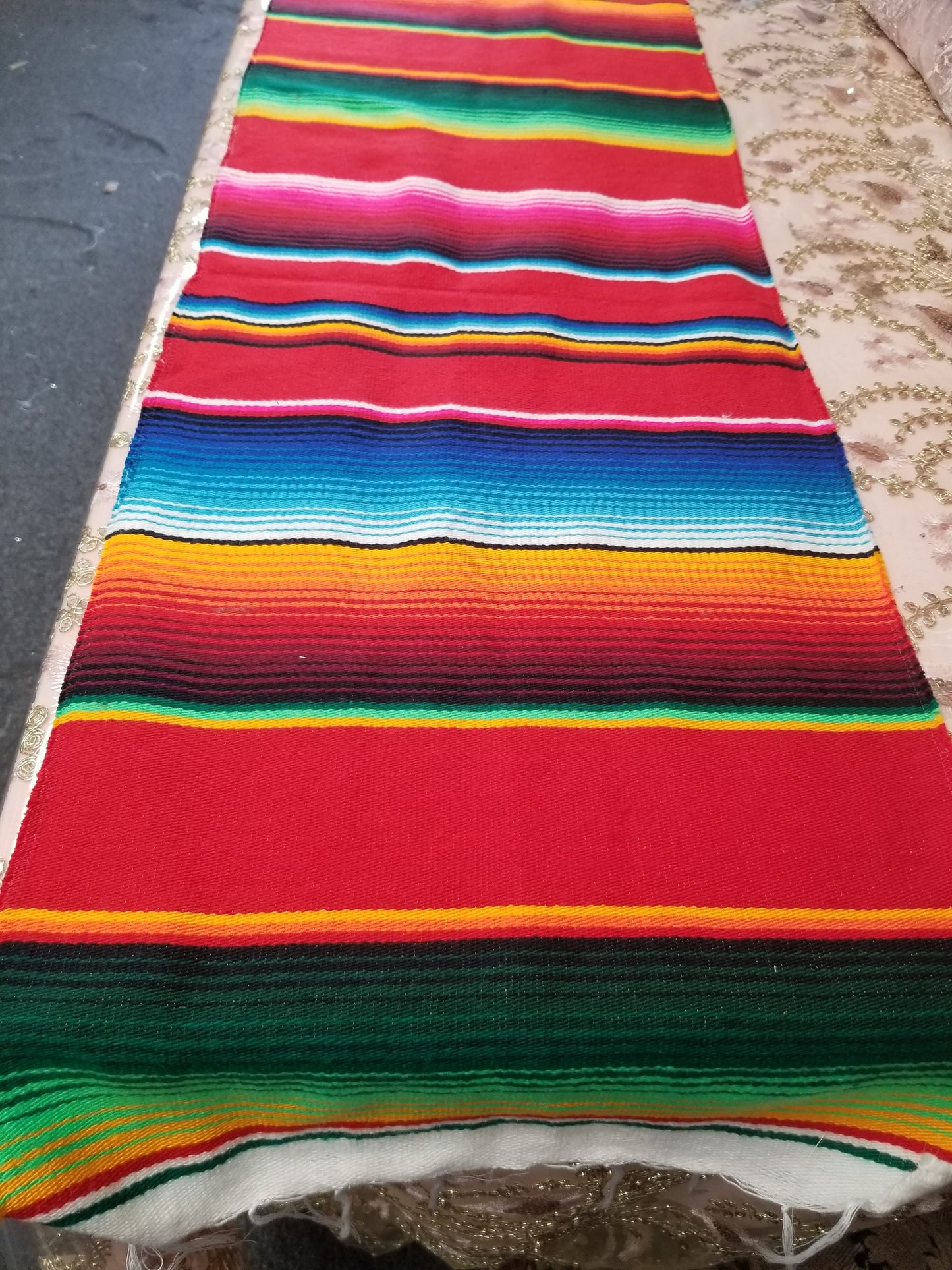 New Authentic Serape 14" Wide by 84" Long - Cinco de Mayo Mexican Serape Cotton Table Runner