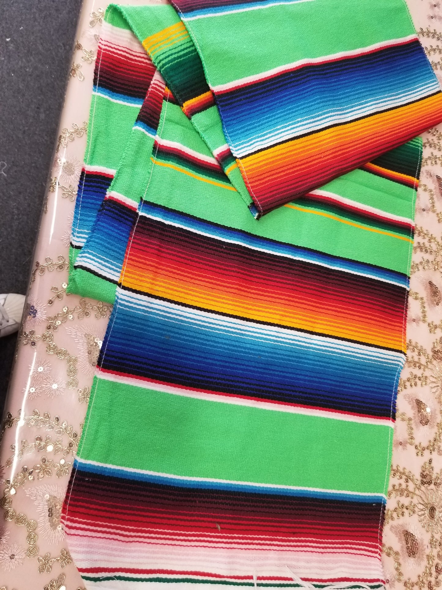 New Authentic Serape 14" Wide by 84" Long - Cinco de Mayo Mexican Serape Cotton Table Runner