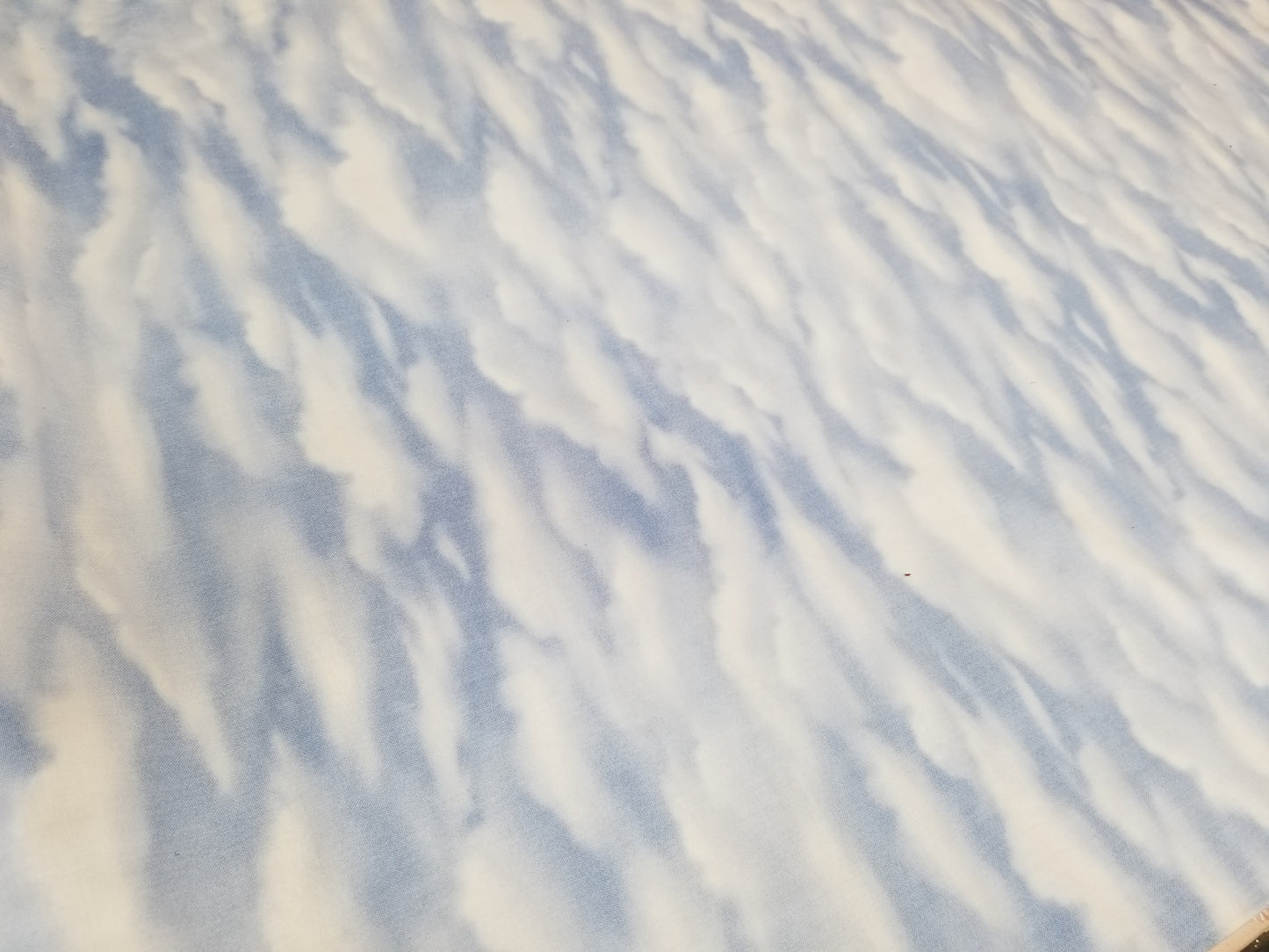 Sky Blue Clouds 100% Cotton , Eco-print, Printed Cotton Fabric, Width 45"