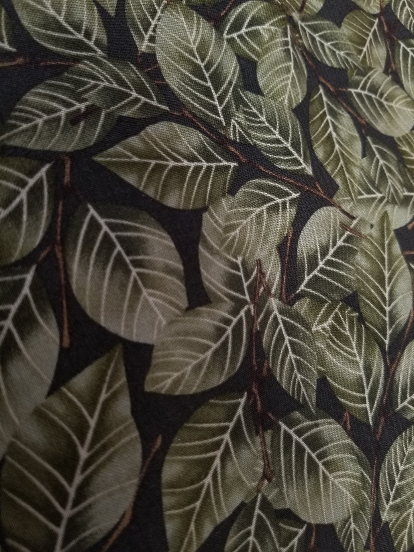 Leaf Nature 100% Cotton , Eco-print, Printed Cotton Fabric, Width 45"