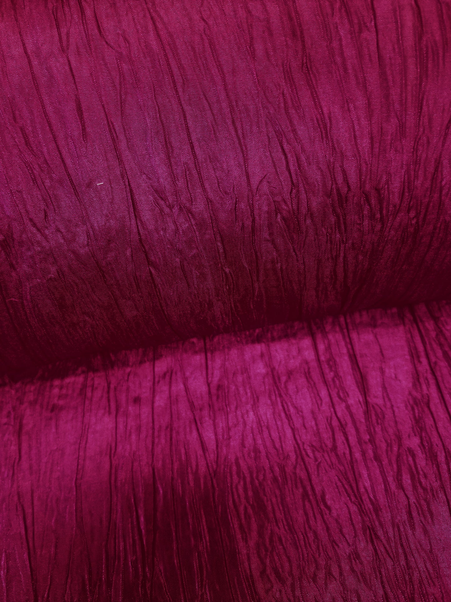 Crushed Taffeta Fabric - Magenta - 54" Width Sold by The Yard Creased Clothing Decorations Crafts