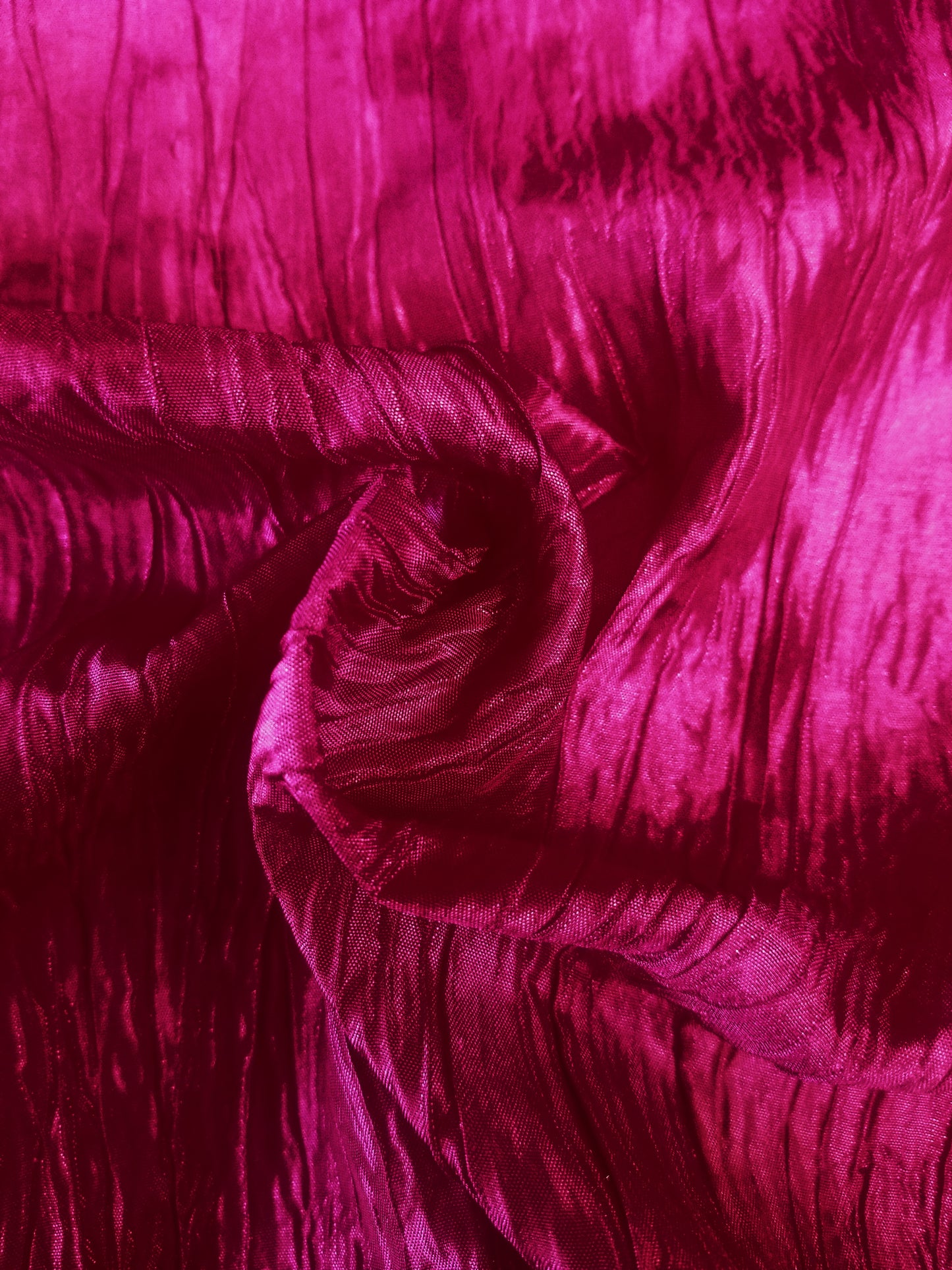 Crushed Taffeta Fabric - Magenta - 54" Width Sold by The Yard Creased Clothing Decorations Crafts