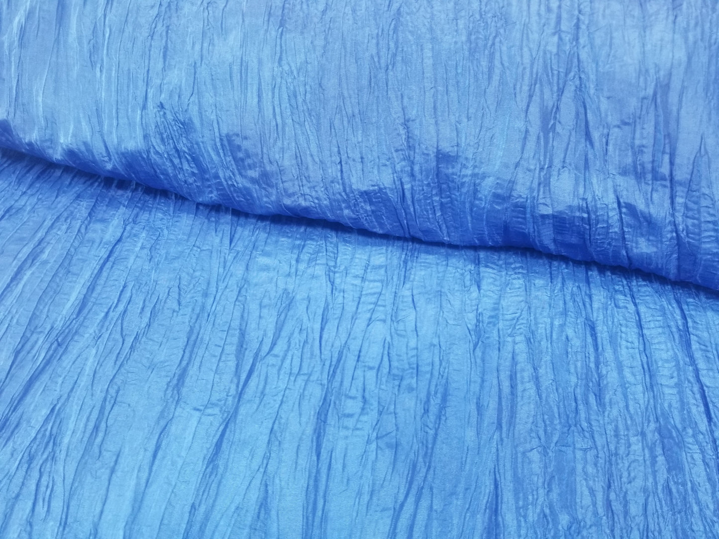 Crushed Taffeta Fabric - Royal Blue - 54" Width Sold by The Yard Creased Clothing Decorations Crafts