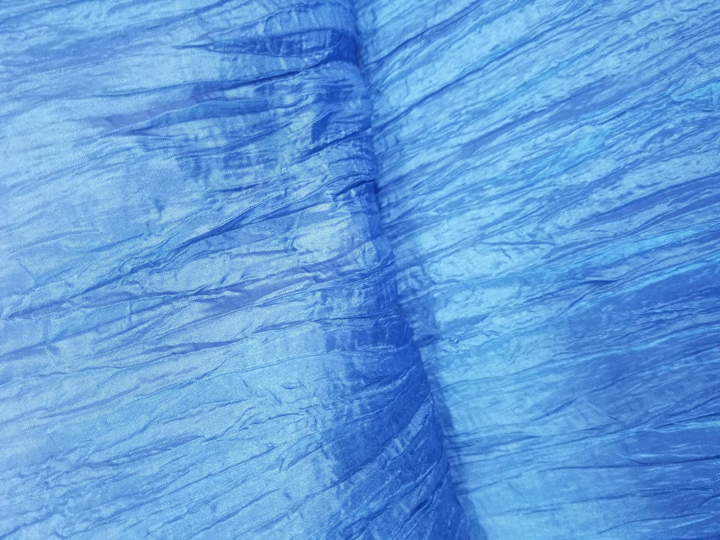 Crushed Taffeta Fabric - Royal Blue - 54" Width Sold by The Yard Creased Clothing Decorations Crafts