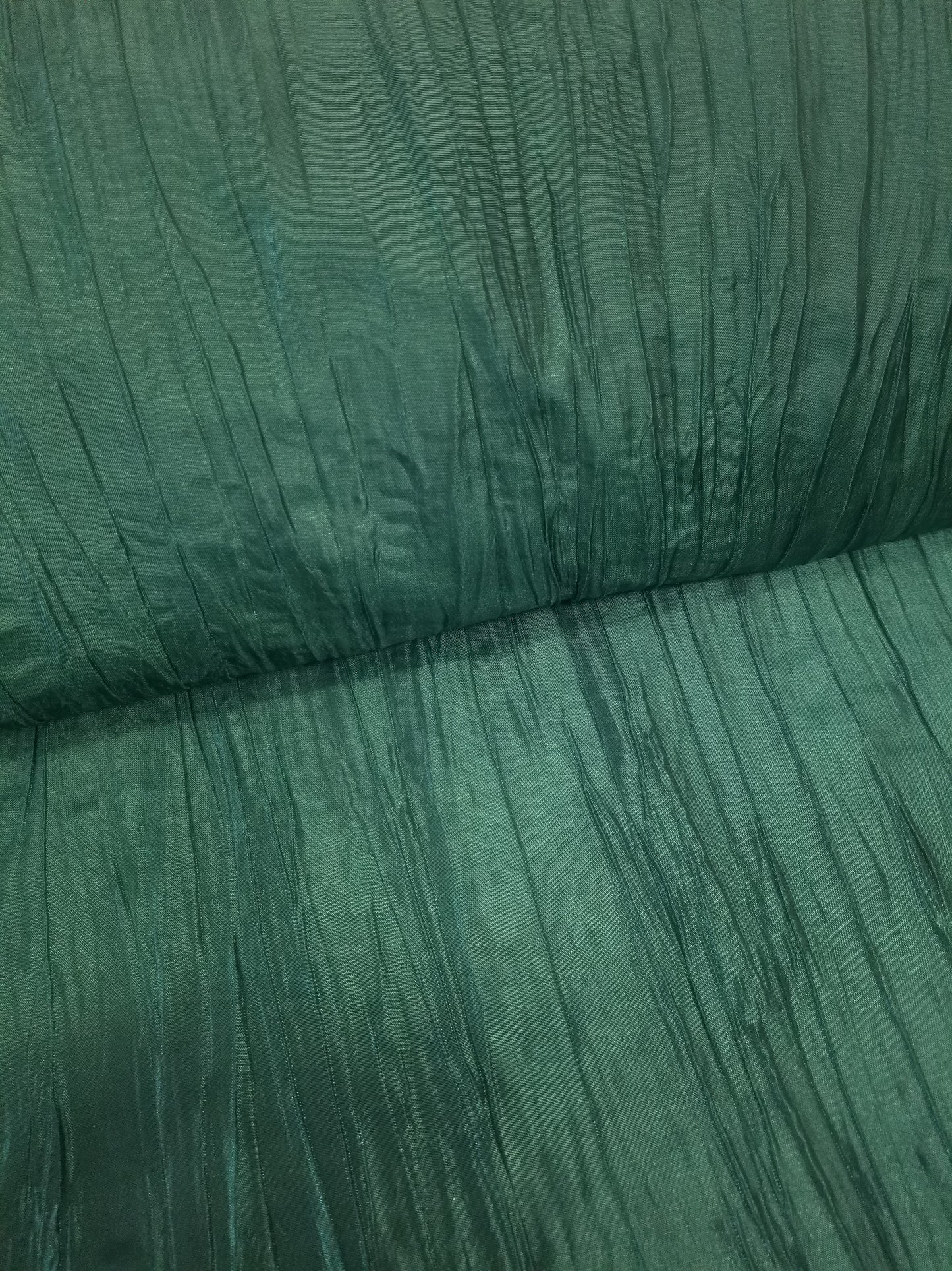 Crushed Taffeta Fabric - Hunter Green - 54" Width Sold by The Yard Creased Clothing Decorations Crafts