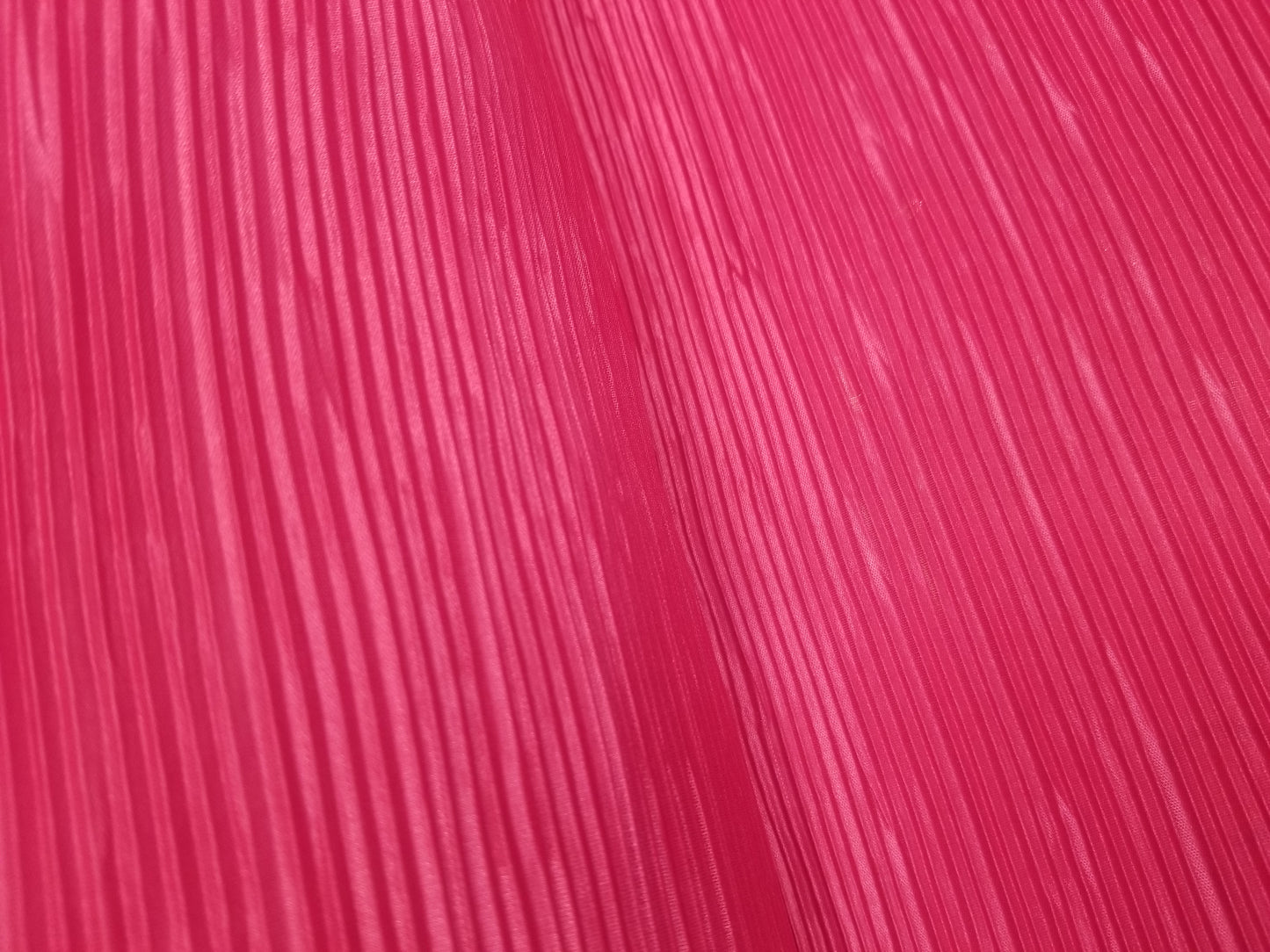 New Pure Fuschia Satin Pleated fabric sold by yard (60 ”width) Small Pleated Satin Fabric