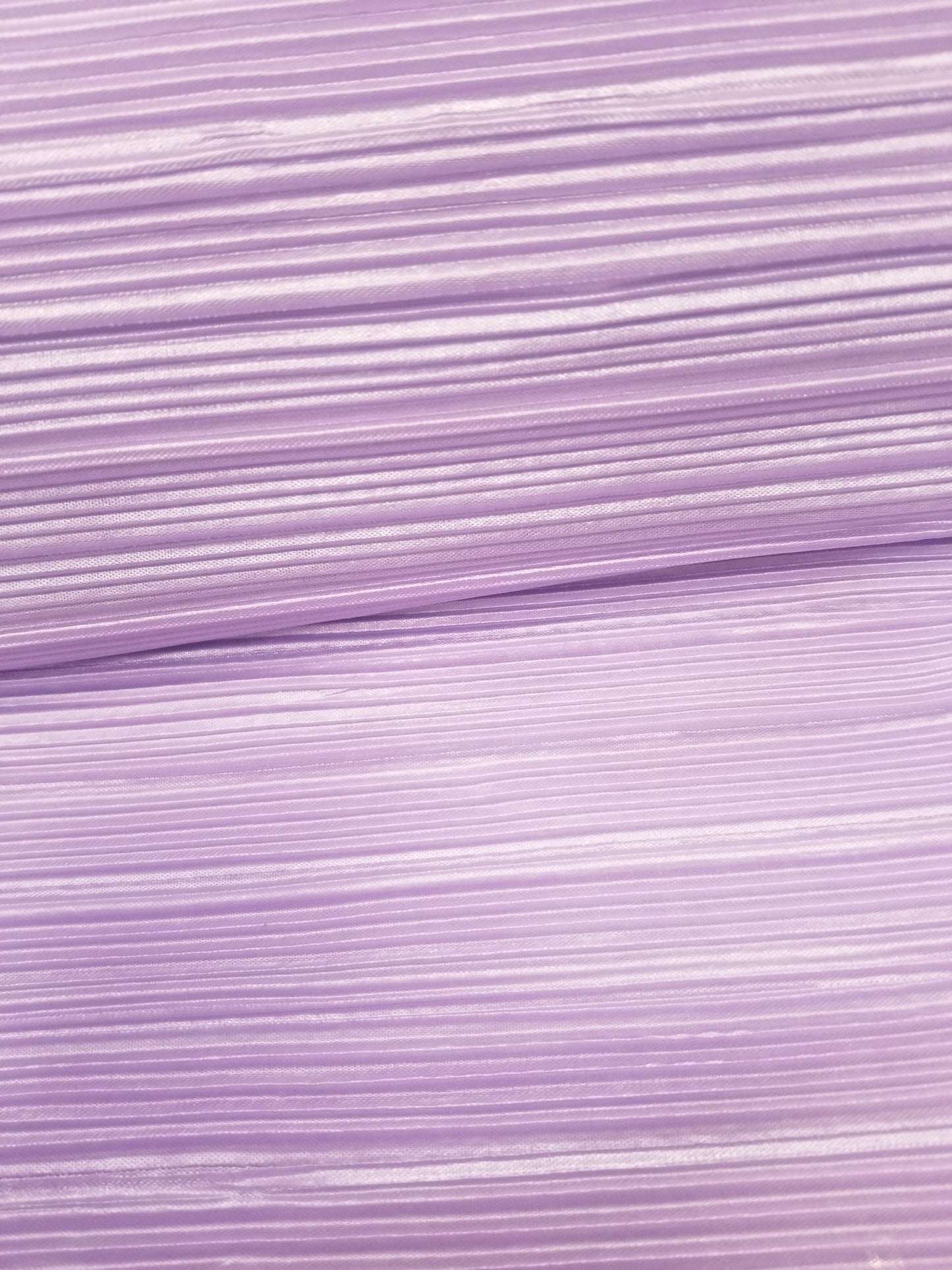 New Pure Lavender Satin Pleated fabric sold by yard (60 ”width) Small Pleated Satin Fabric