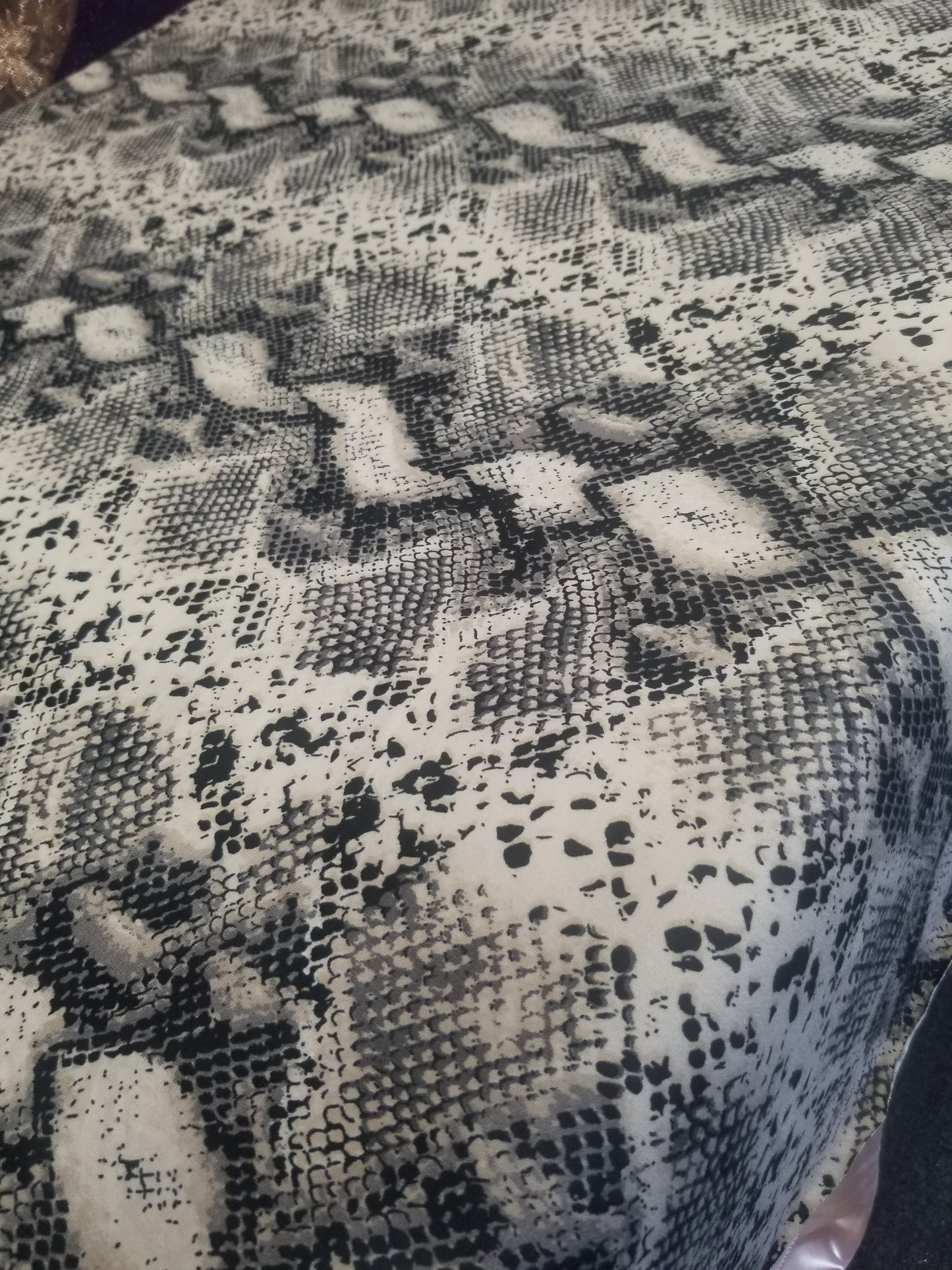 Snake Prints DTY Brushed Knit Fabric, Fabric by the Yards, Soft Jersey Fabric, Stretch Jersey knit
