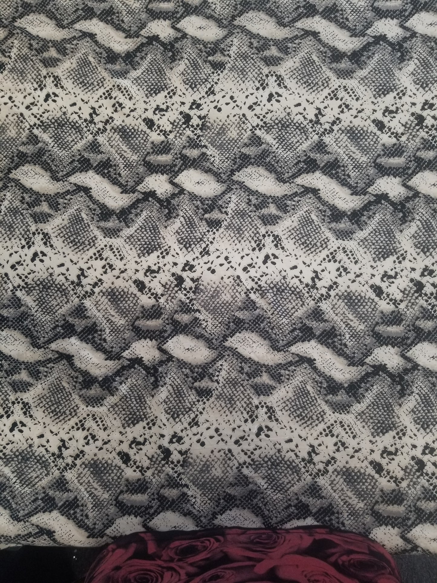 Snake Prints DTY Brushed Knit Fabric, Fabric by the Yards, Soft Jersey Fabric, Stretch Jersey knit