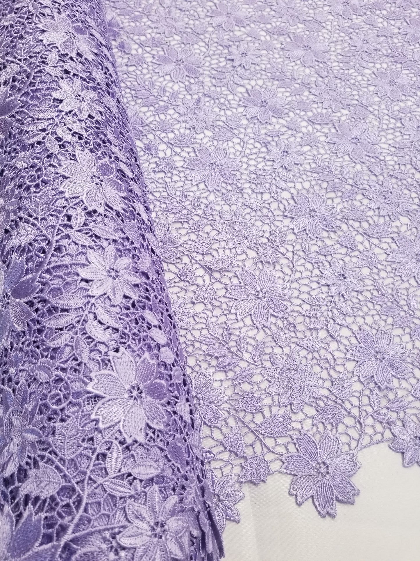 French Guipure Lavender Lace for Bridal, Wedding, Special Occasion By The Yard