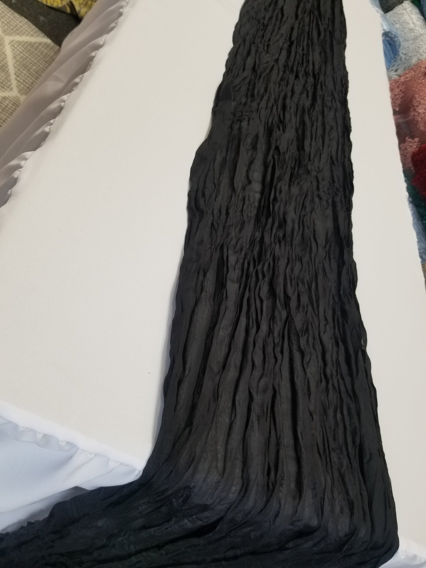 Black Hand dyed Wedding runner, Gauze centerpieces rustic runner, Cheesecloth Bridal shower runner, Boho decoration, Table cotton scrim
