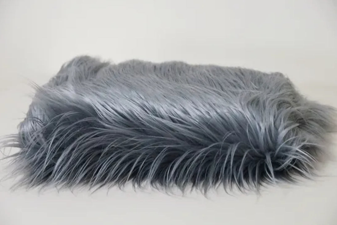 Faux Fur - Grey Sold By Yard