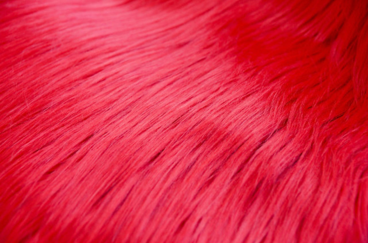 Faux Fur - Red” Sold By Yard