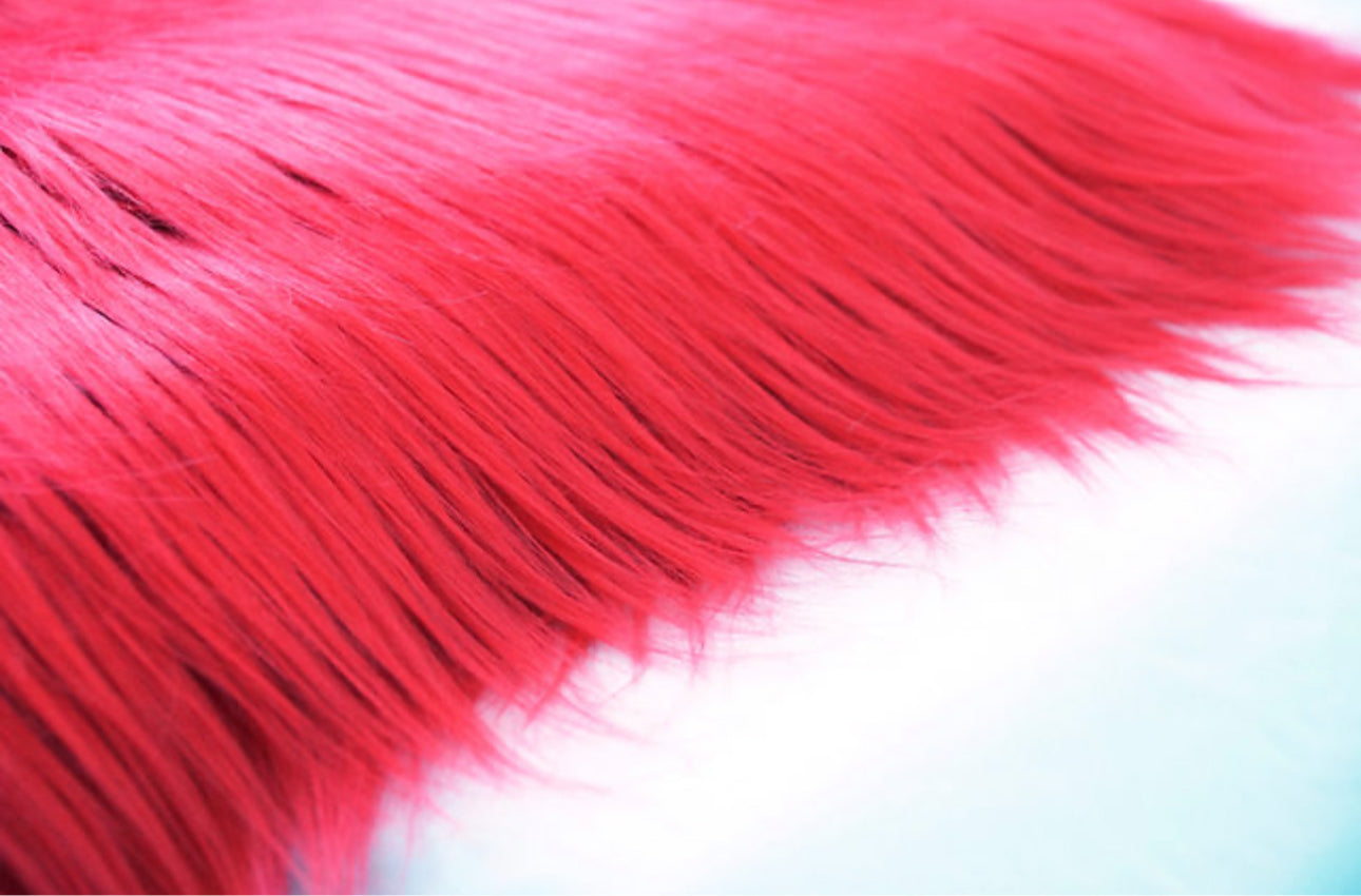Faux Fur - Red” Sold By Yard