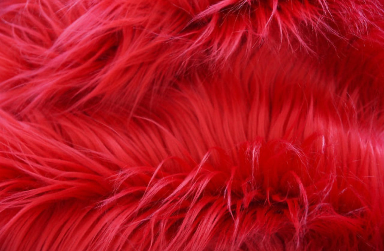 Faux Fur - Red” Sold By Yard