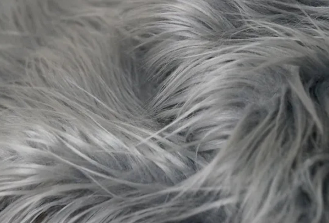 Faux Fur - Grey Sold By Yard